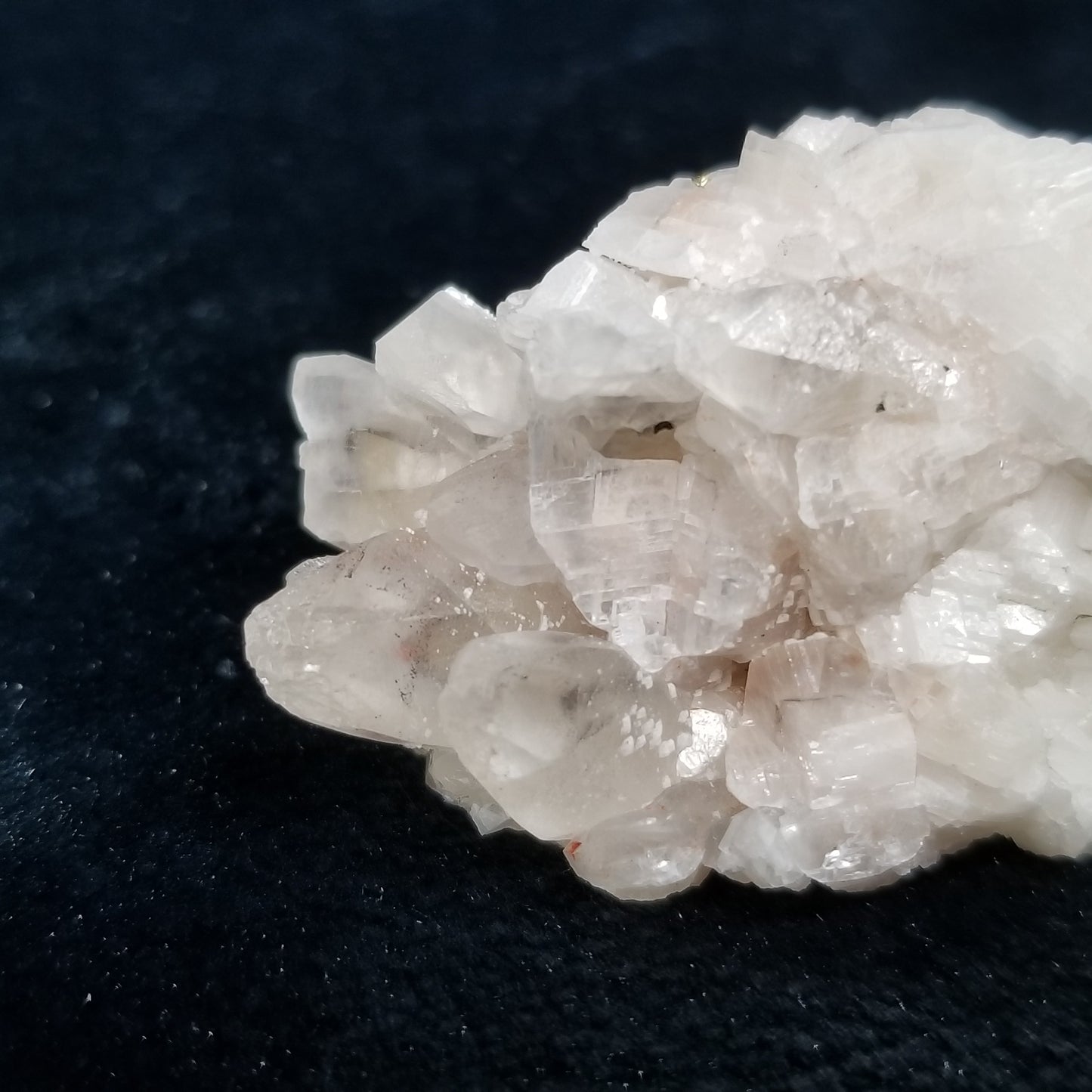 #11335 Clear Combined form Calcite cluster with Hematite inclusions on matrix