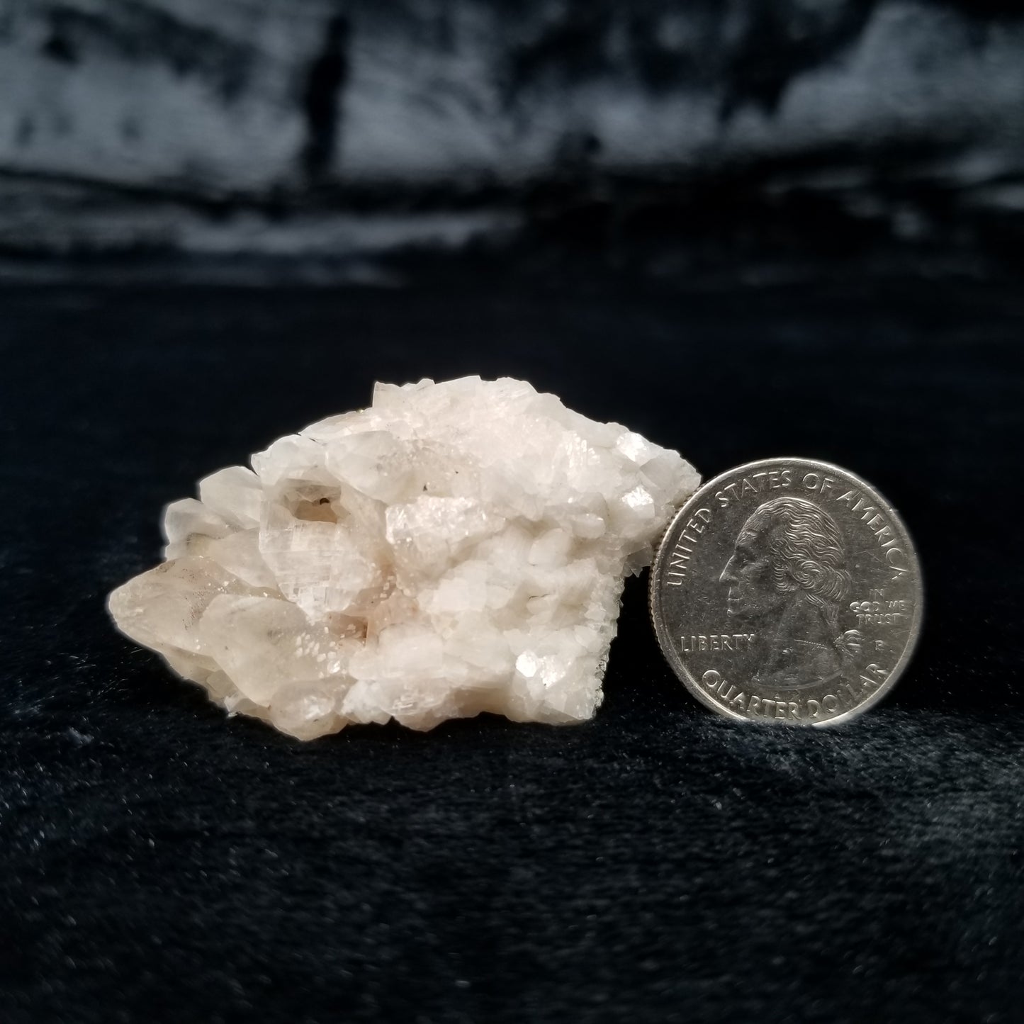 #11335 Clear Combined form Calcite cluster with Hematite inclusions on matrix