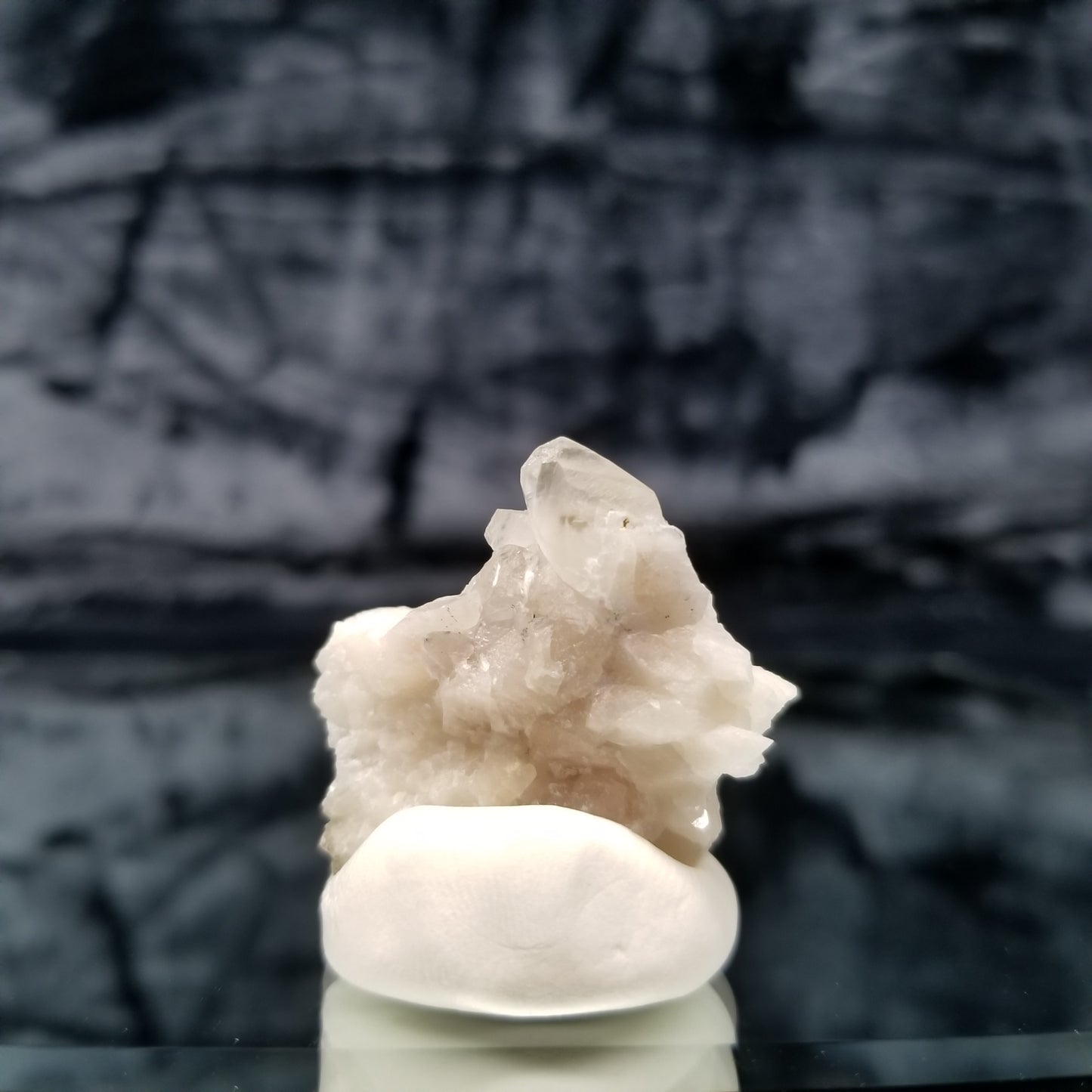#11337 Chalcopyrite on clear Combined form Calcite with Chalcopyrite inclusions on matrix