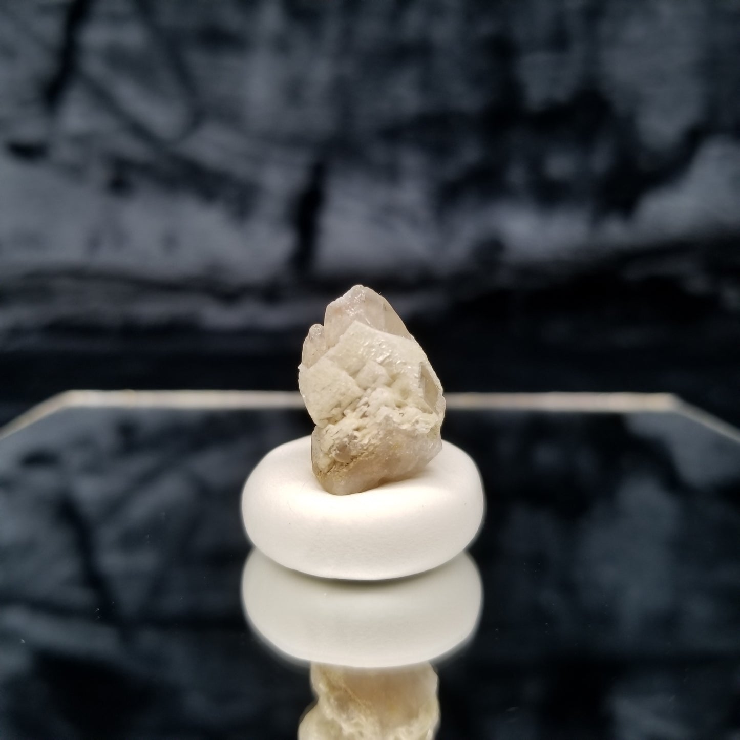 #11338 White Dolomite on twin Combined form Calcite