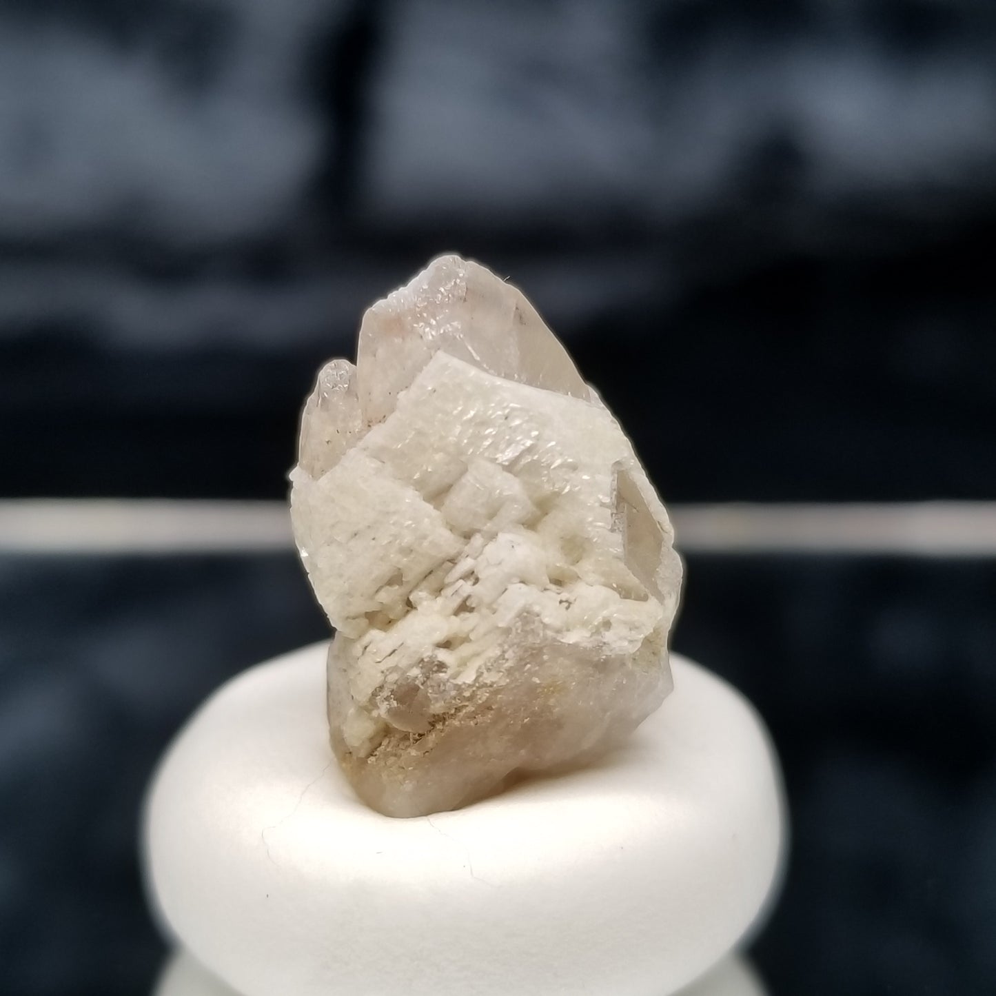 #11338 White Dolomite on twin Combined form Calcite