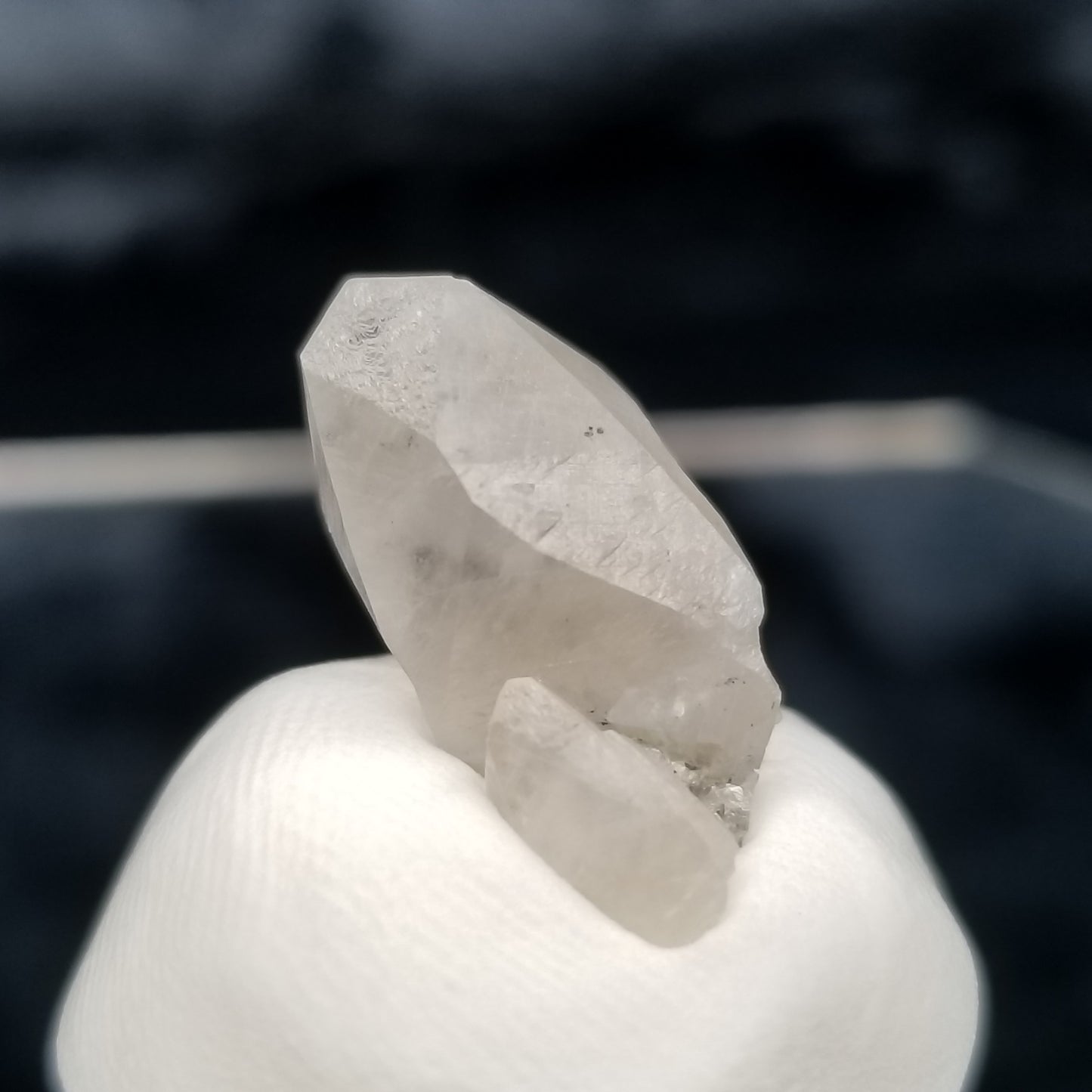 #11339 Clear twin Combined form Calcite with Chalcopyrite inclusions