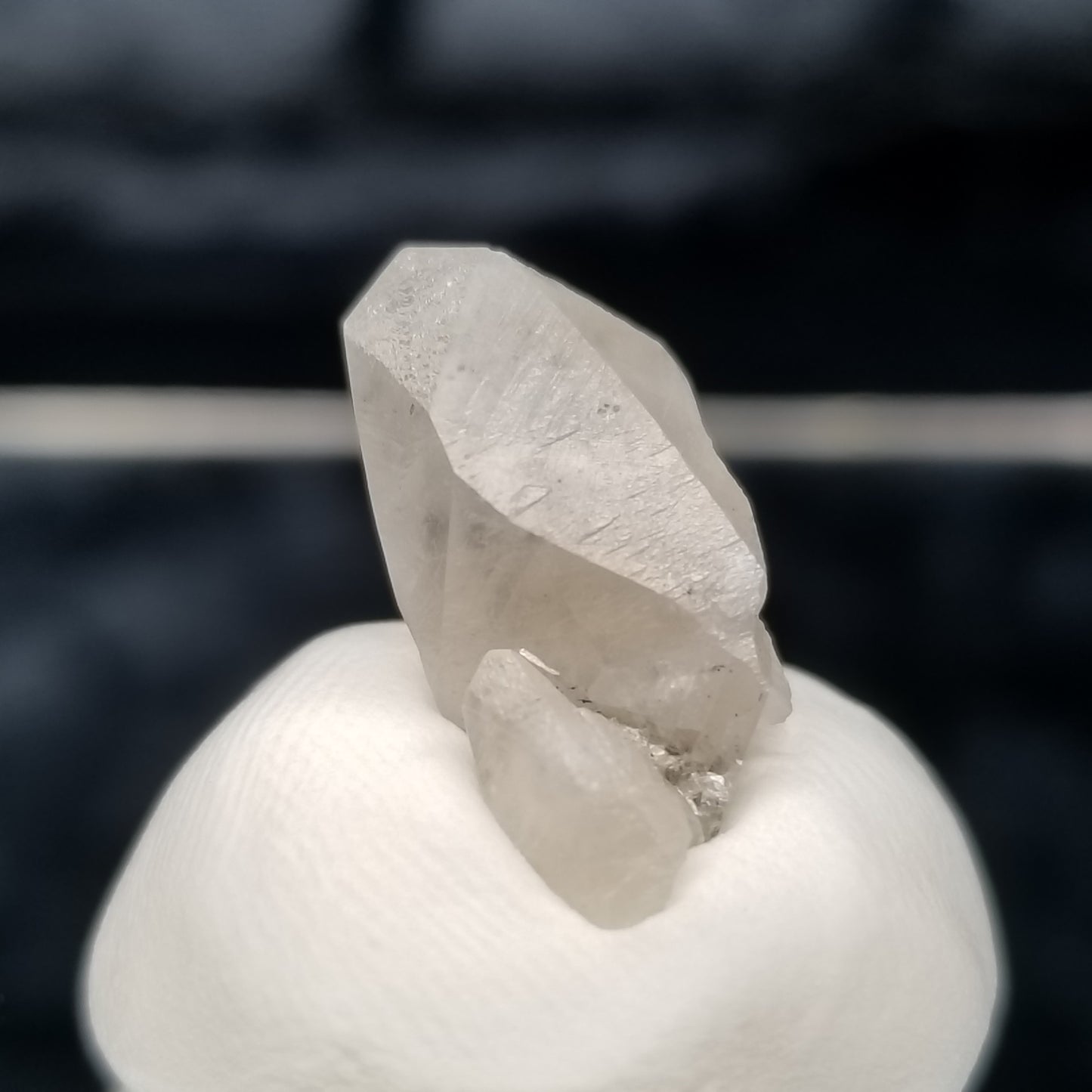 #11339 Clear twin Combined form Calcite with Chalcopyrite inclusions