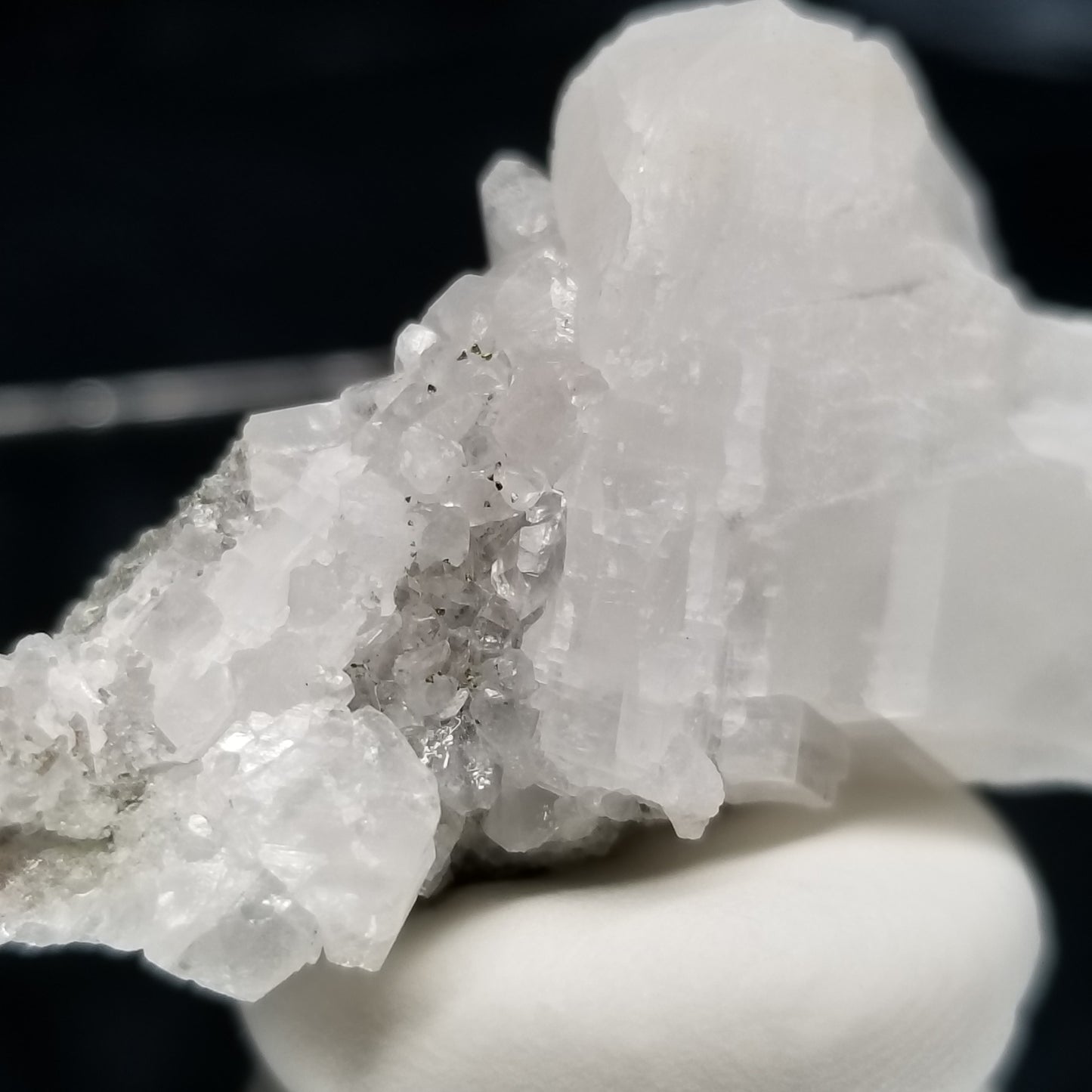 #11340 Clear Calcite Combined form with Spirit Spar on matrix