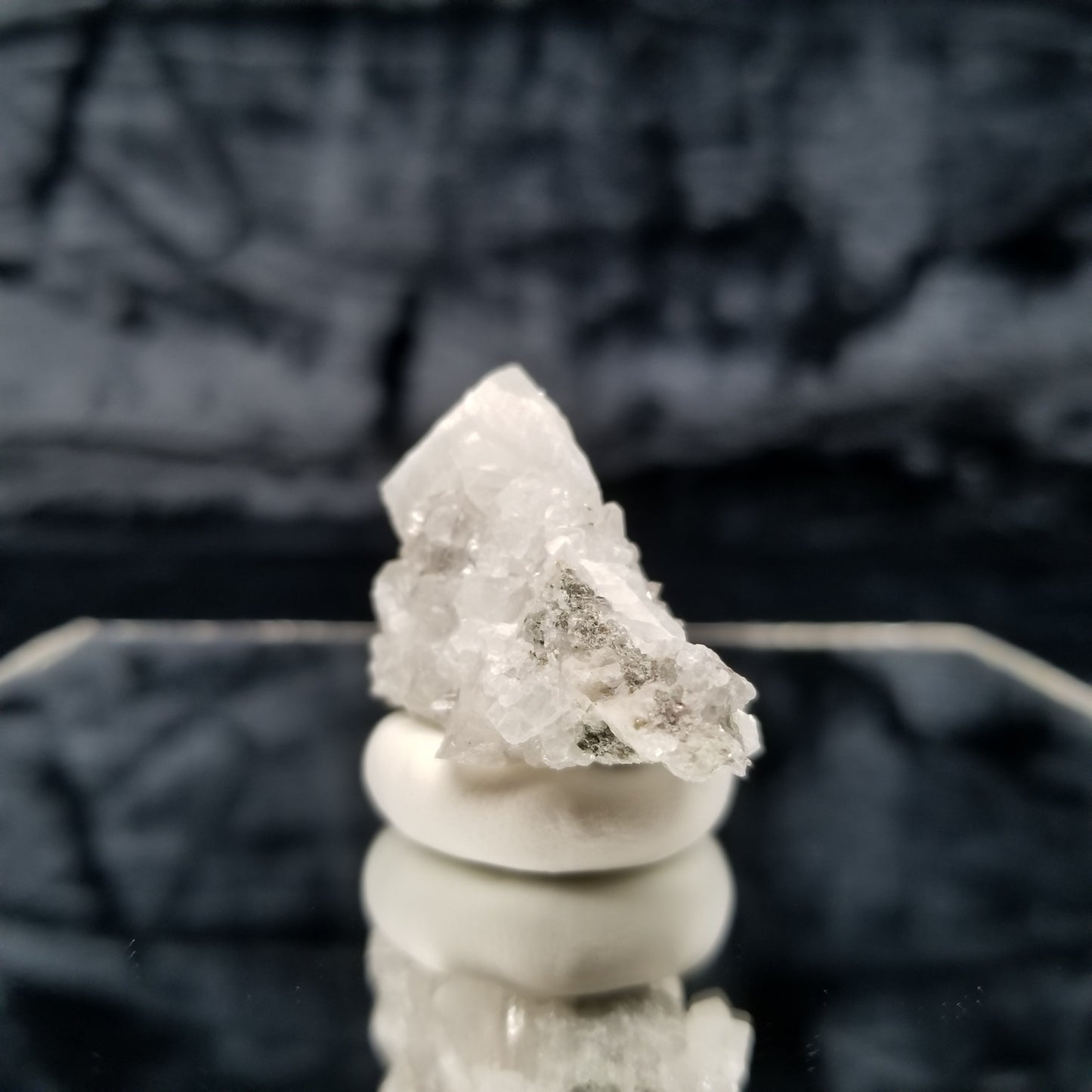 #11340 Clear Calcite Combined form with Spirit Spar on matrix