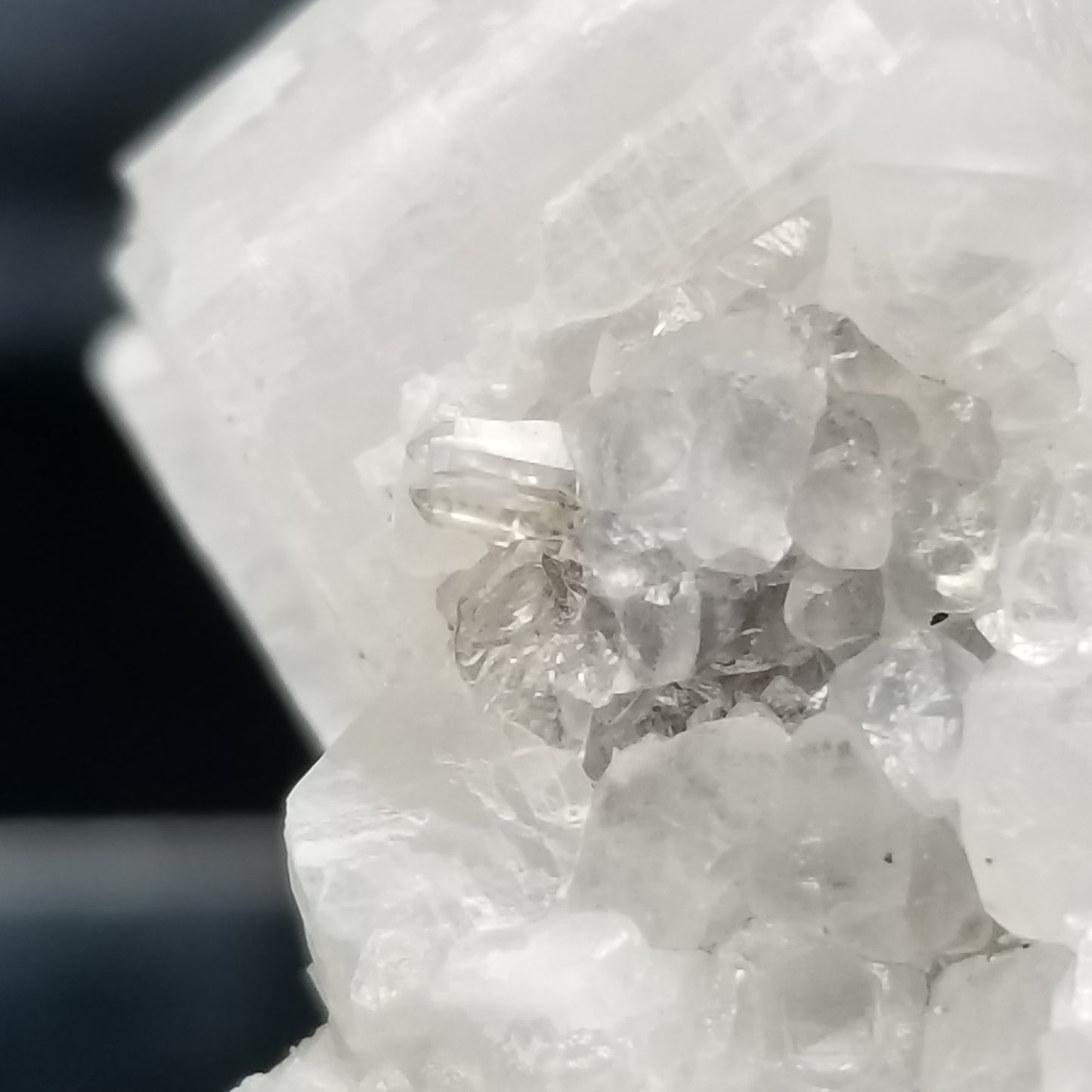 #11340 Clear Calcite Combined form with Spirit Spar on matrix