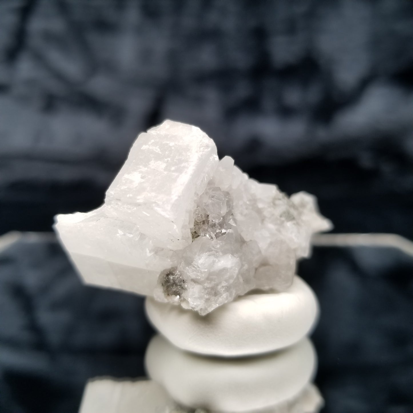 #11340 Clear Calcite Combined form with Spirit Spar on matrix