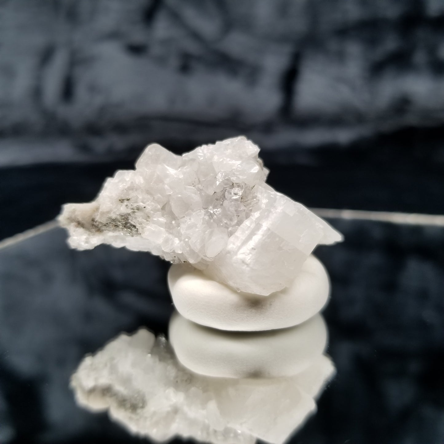 #11340 Clear Calcite Combined form with Spirit Spar on matrix