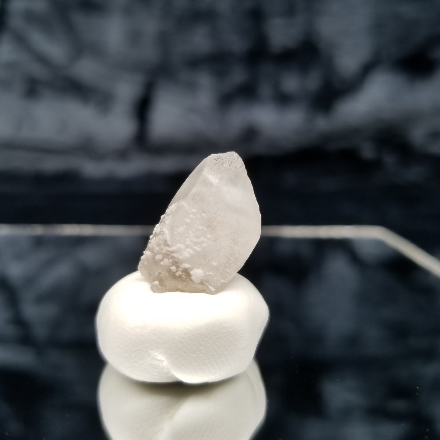 #11342 White Dolomite on twin Combined form Calcite with Chalcopyrite inclusions