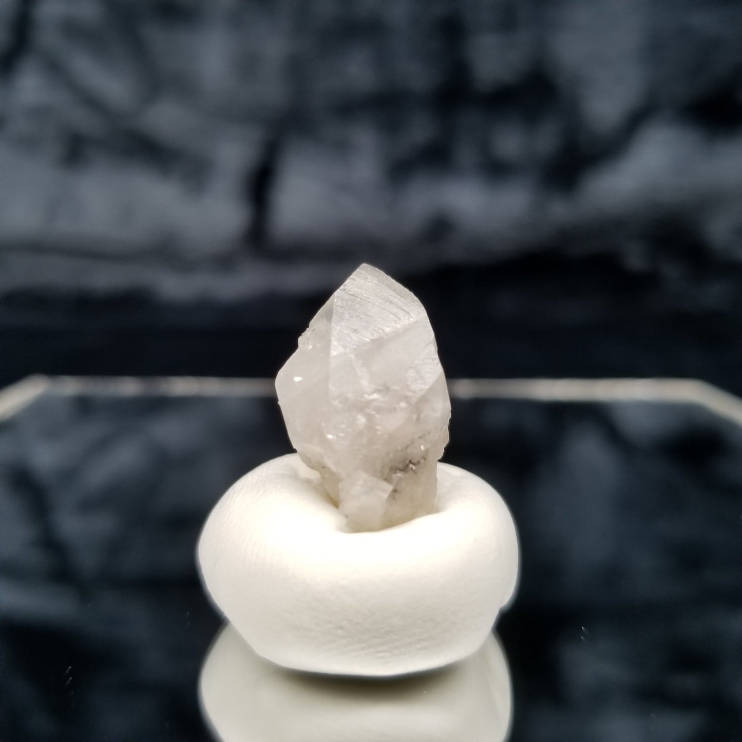 #11343 Chalcopyrite on Clear Combined form Calcite with Chalcopyrite phantom inclusions on matrix