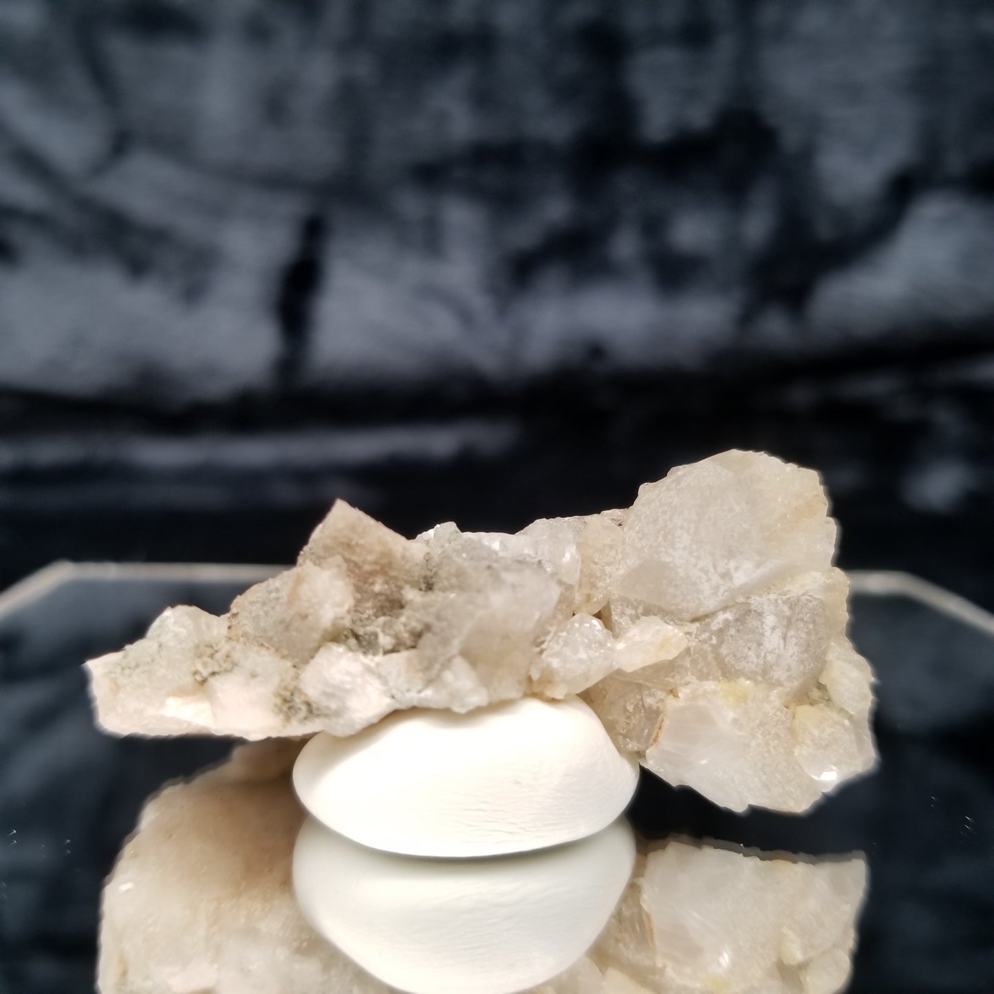 #11347 Chalcopyrite and white Dolomite on Combined form Calcite on matrix
