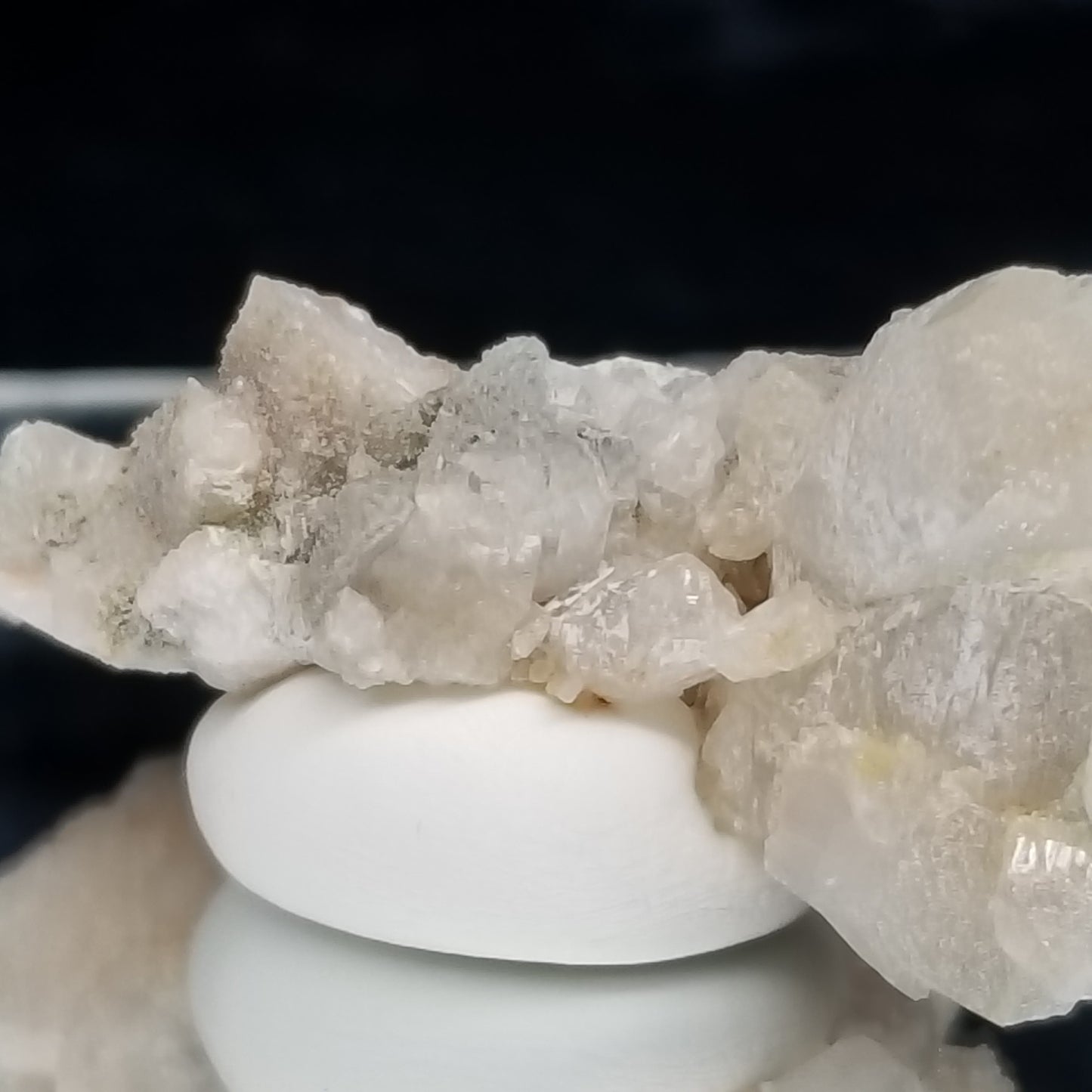 #11347 Chalcopyrite and white Dolomite on Combined form Calcite on matrix