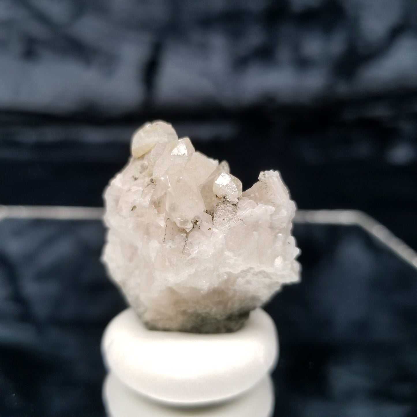 #11353 Chalcopyrite on clear Combined form Calcite on matrix