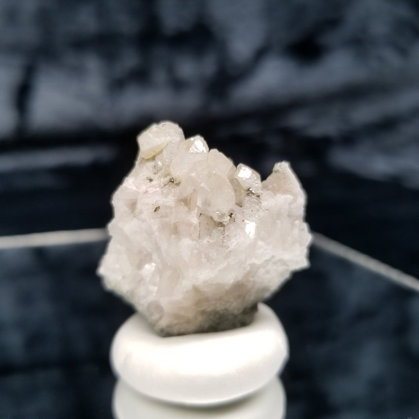 #11353 Chalcopyrite on clear Combined form Calcite on matrix