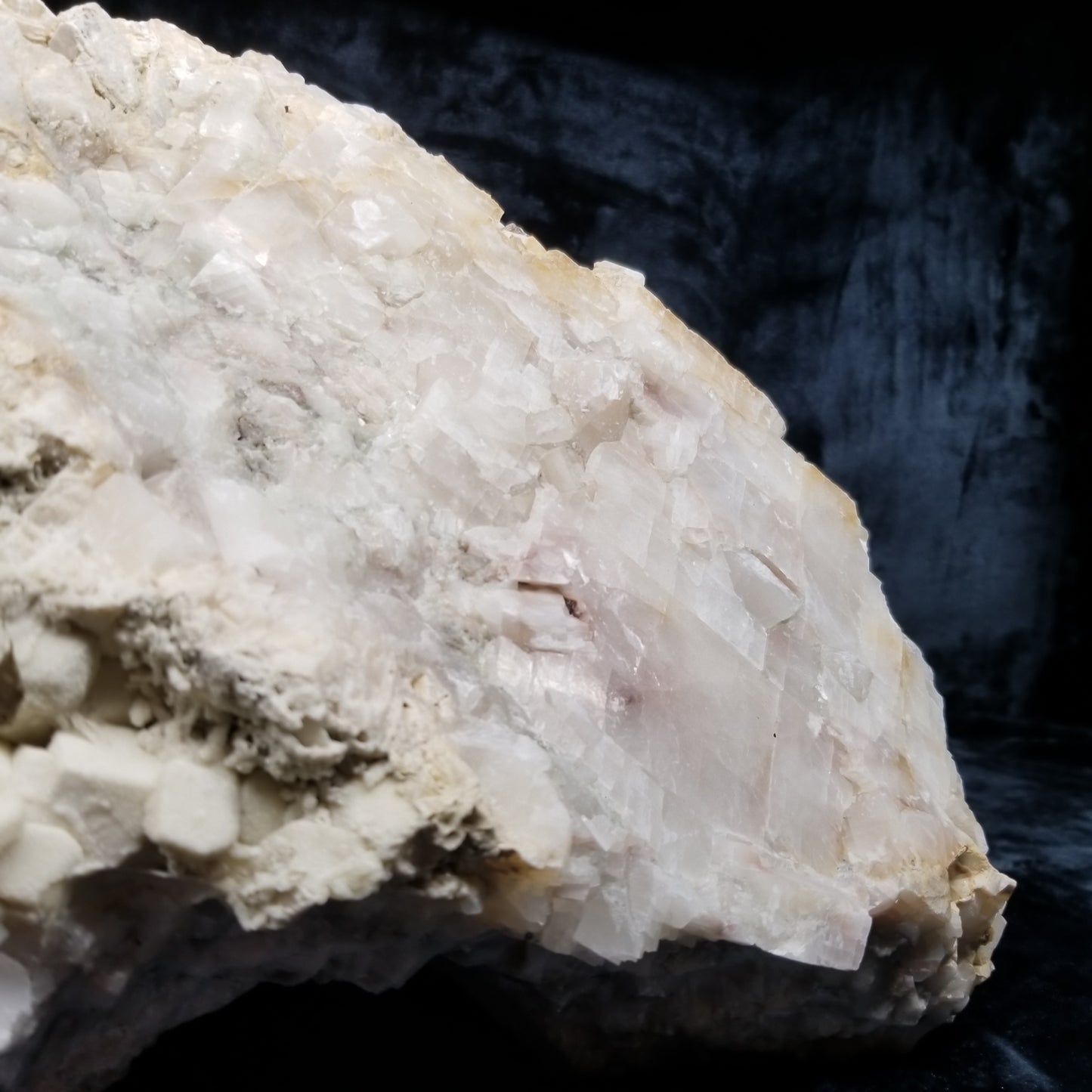 #11296 White Dolomite on Combined form Calcite with Chalcopyrite inclusions multiple formation