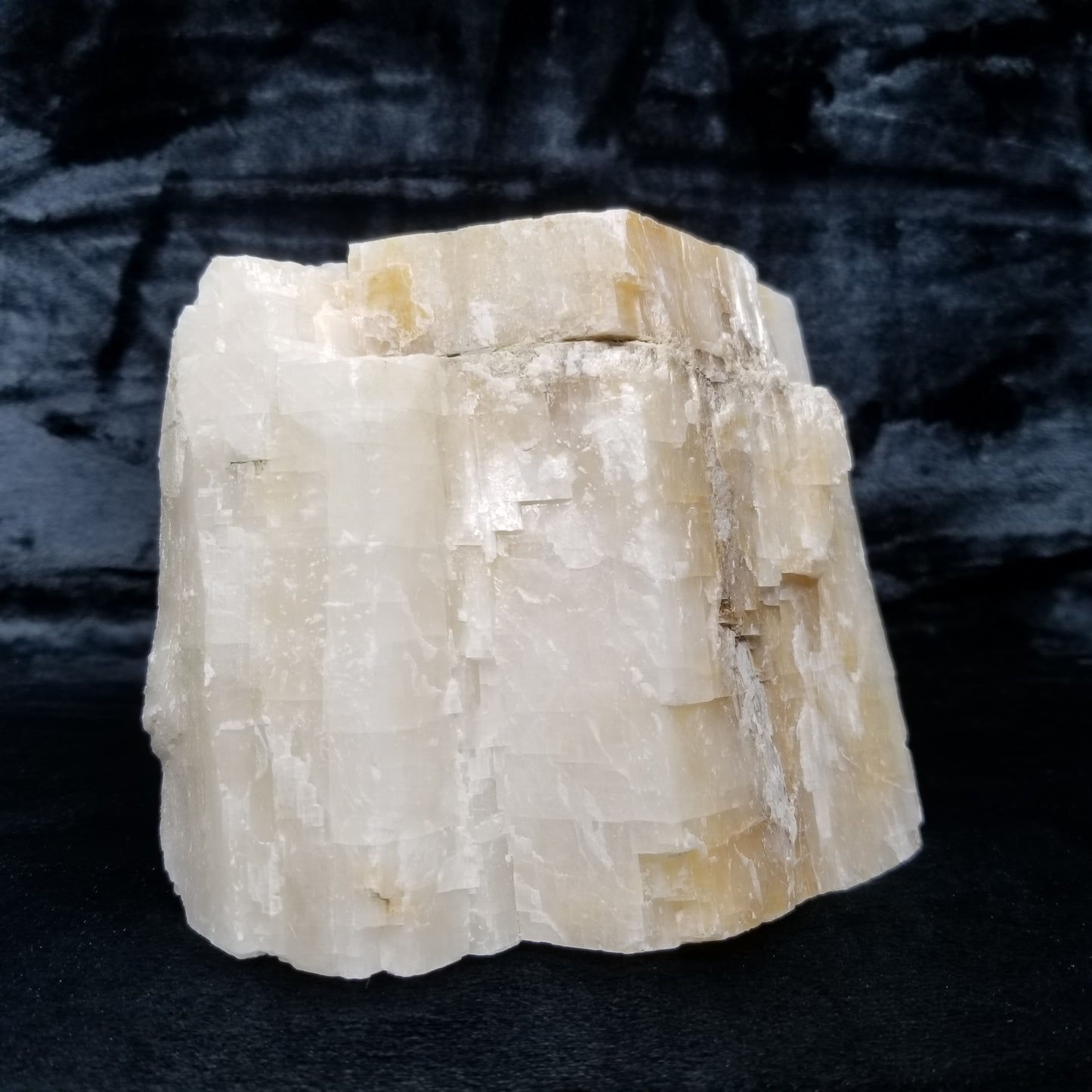 #11356 Purple and honey Calcite block with natural angle