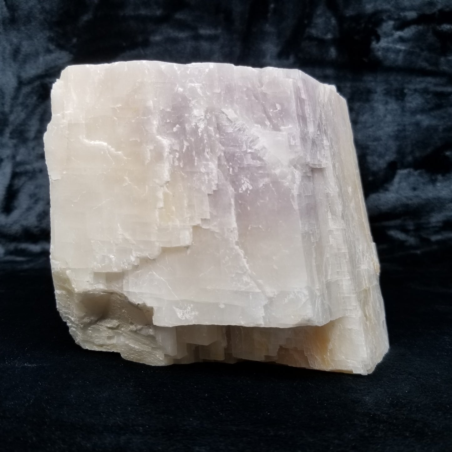 #11356 Purple and honey Calcite block with natural angle