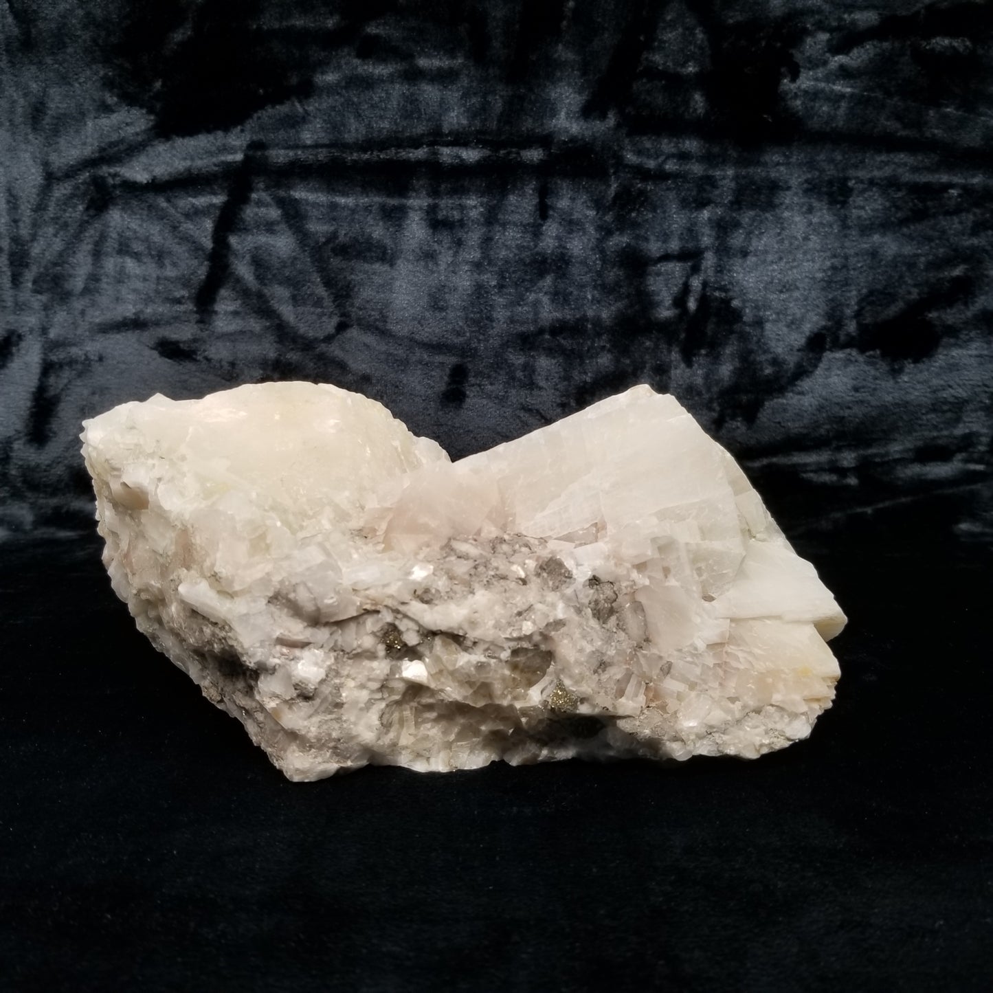 #11357 Honey Calcite block with natural angle on Calcite matrix