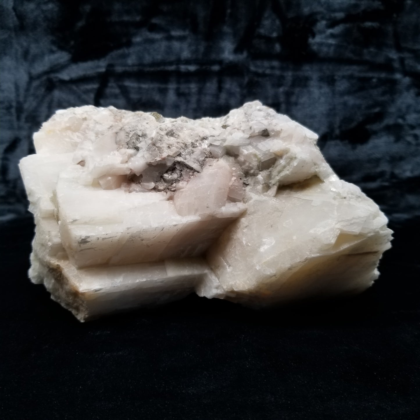 #11357 Honey Calcite block with natural angle on Calcite matrix