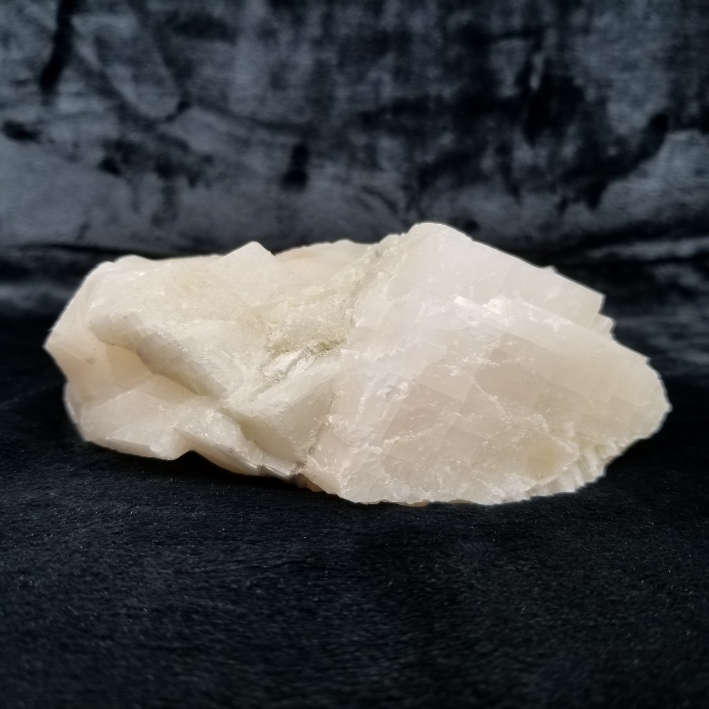 #11358 Honey Calcite block with natural angle on Calcite matrix