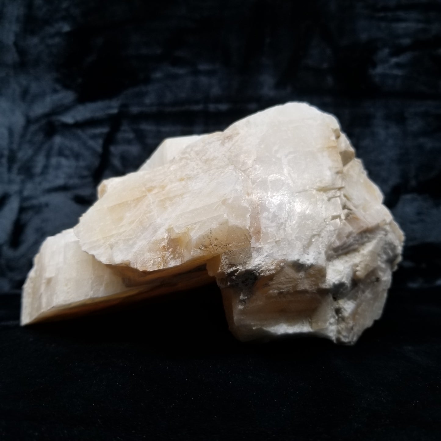 #11360 Honey Calcite block with amazing natural angle on matrix