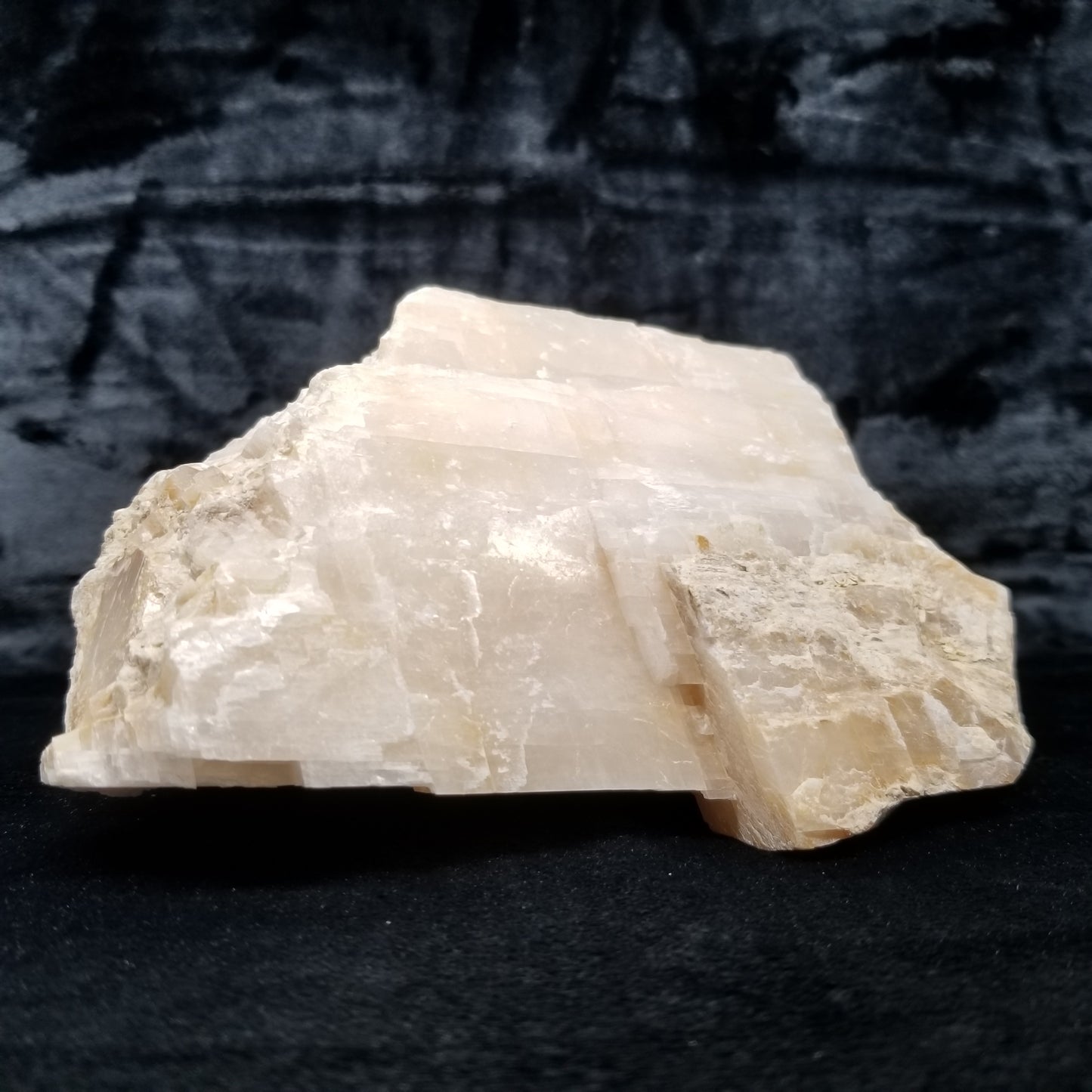 #11363 Dolomite on honey Calcite block with wonderful natural angle