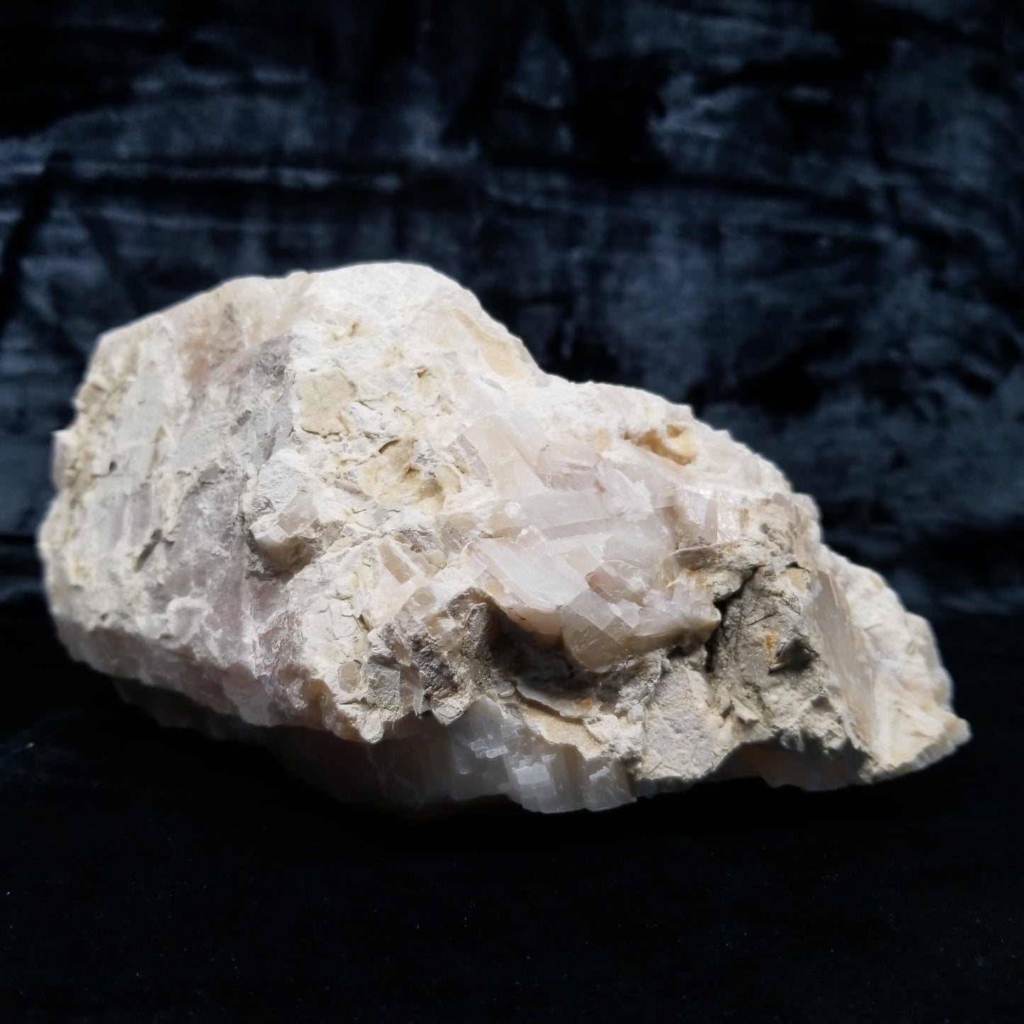 #11363 Dolomite on honey Calcite block with wonderful natural angle