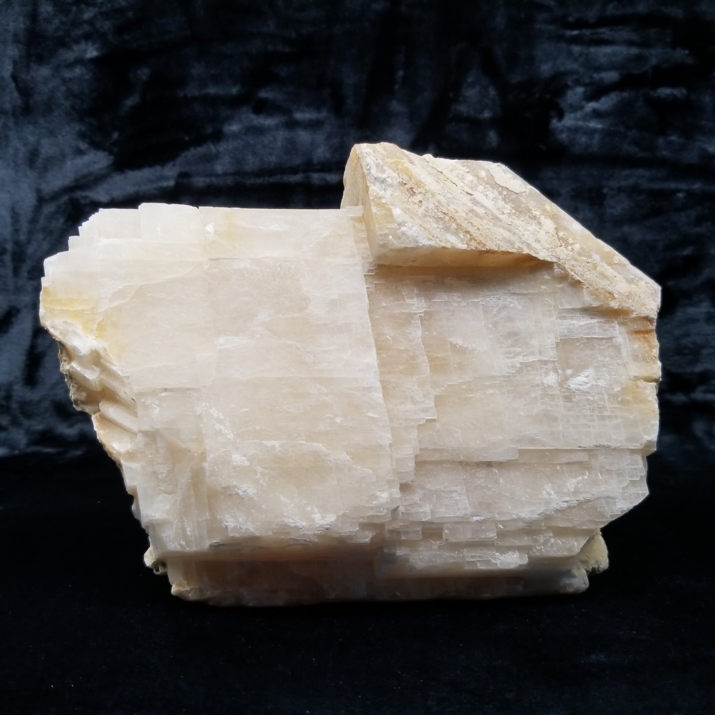#11363 Dolomite on honey Calcite block with wonderful natural angle