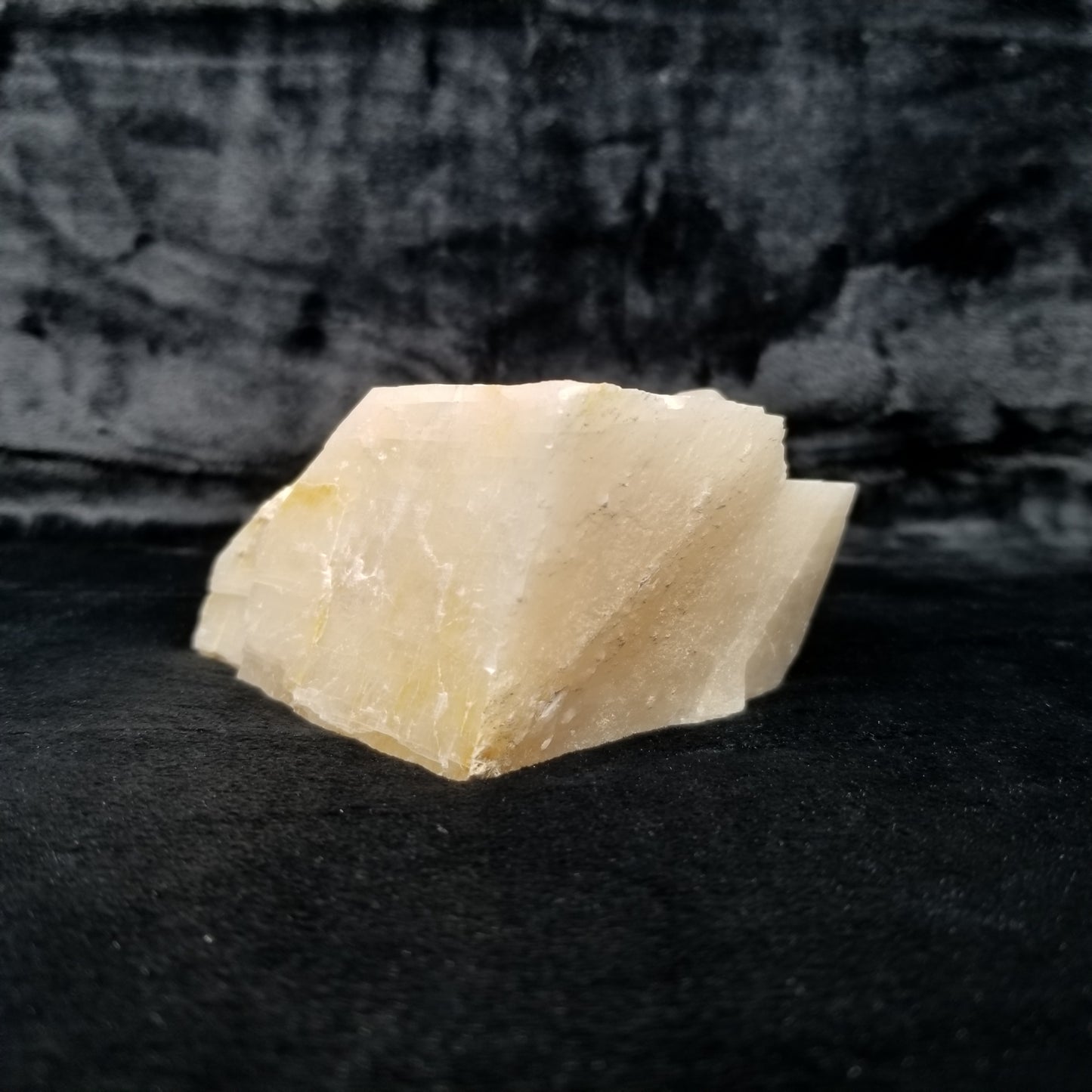 #11364 Honey Calcite block with natural angle