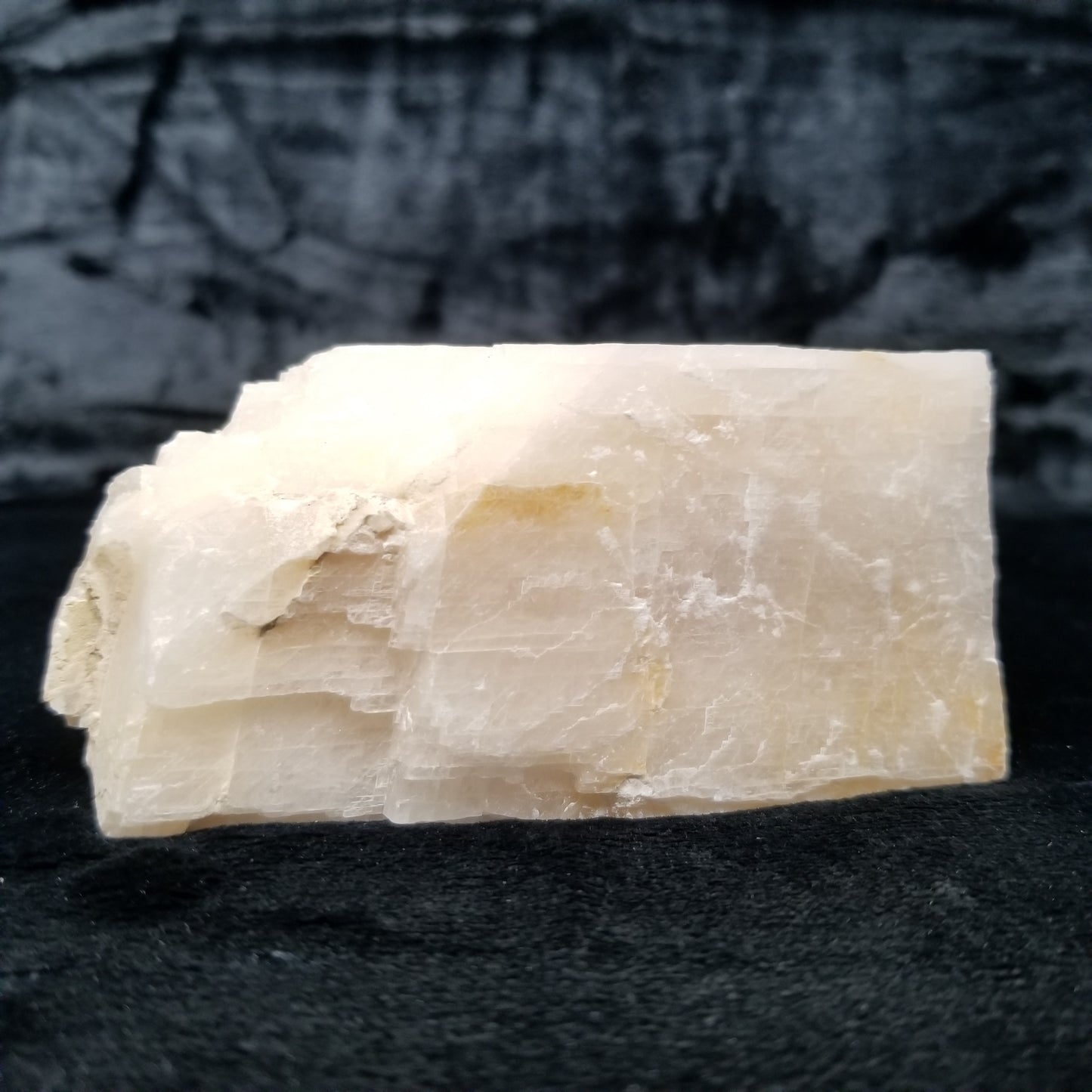 #11364 Honey Calcite block with natural angle