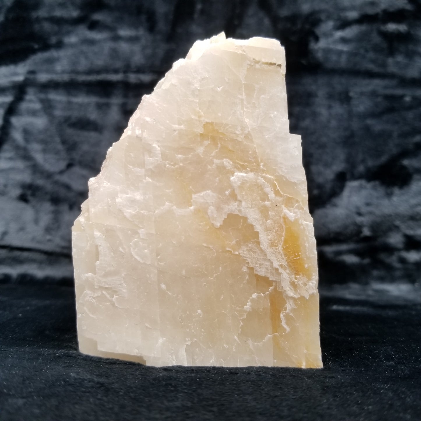 #11364 Honey Calcite block with natural angle