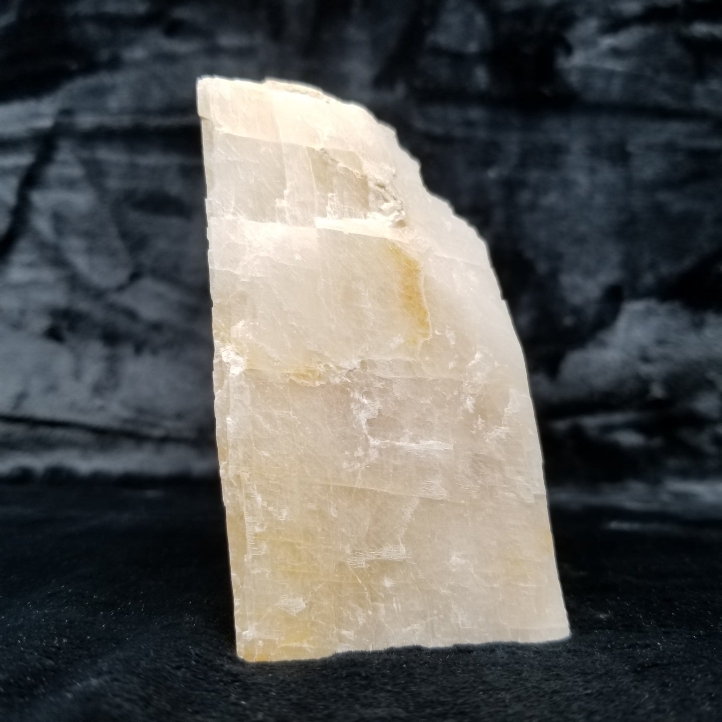 #11364 Honey Calcite block with natural angle