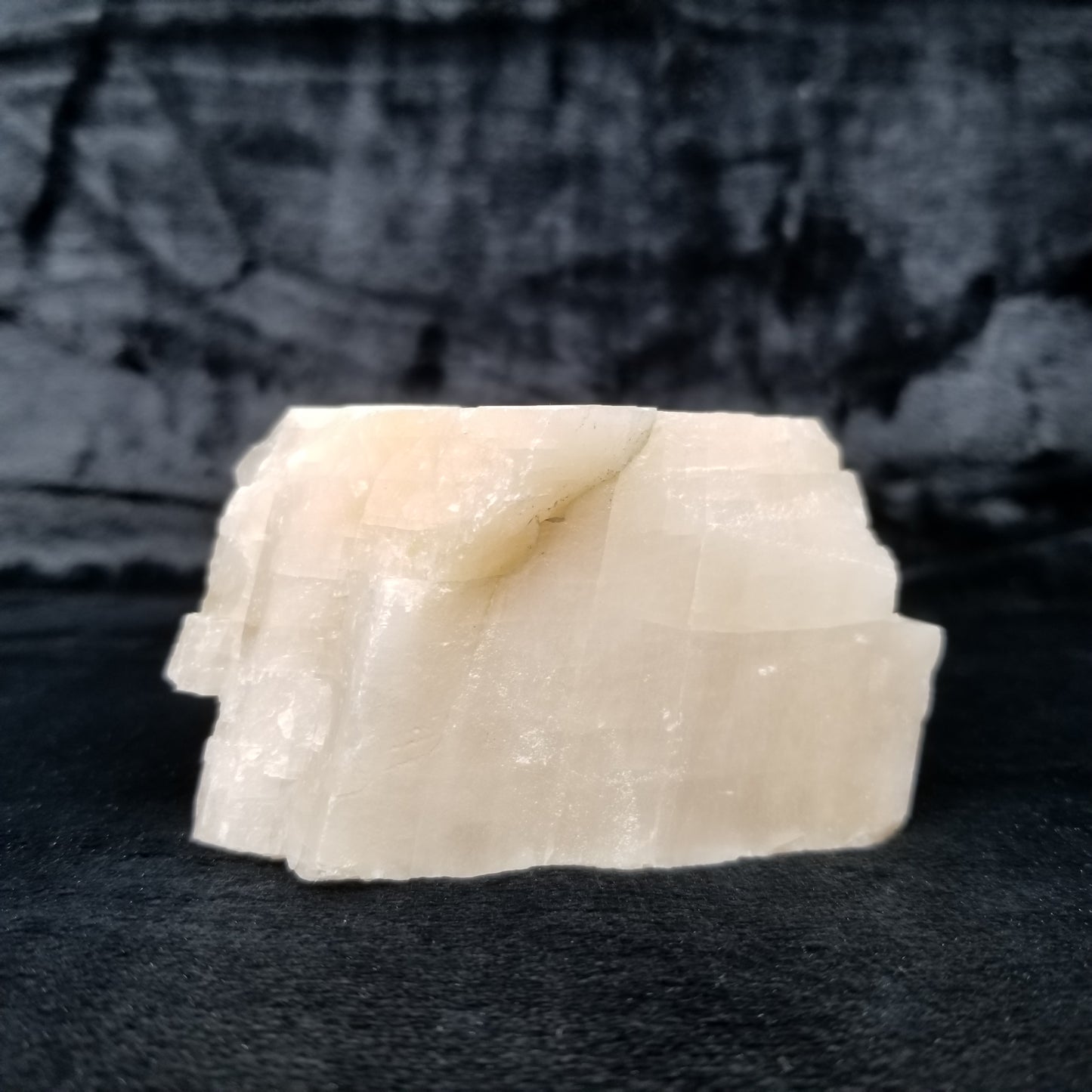 #11366 Honey Calcite block with natural angle