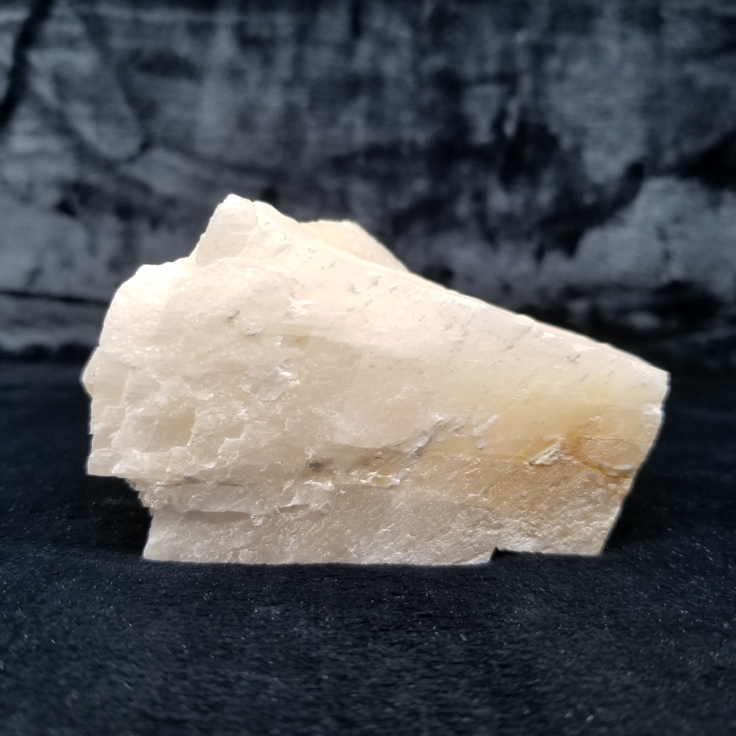 #11366 Honey Calcite block with natural angle