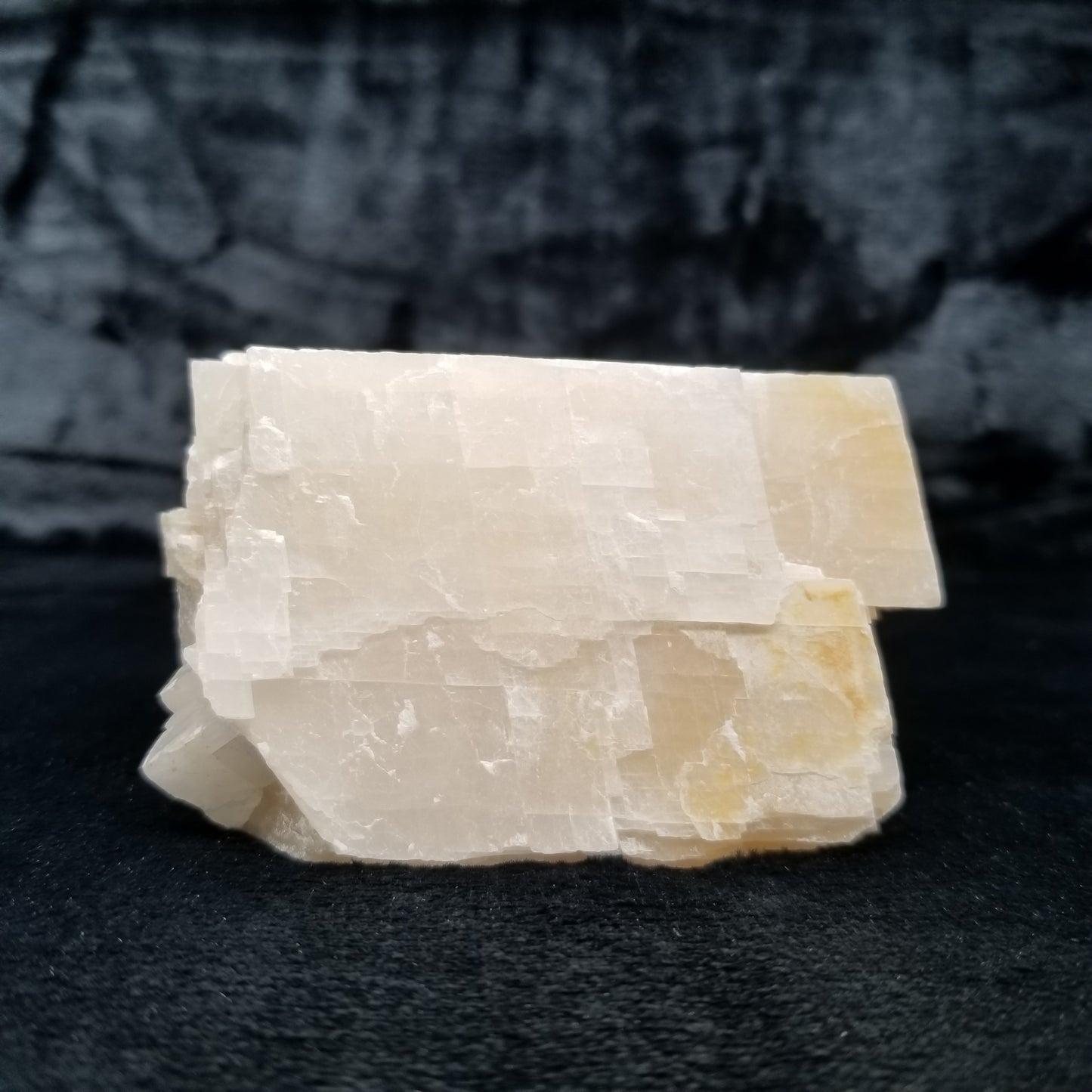 #11366 Honey Calcite block with natural angle