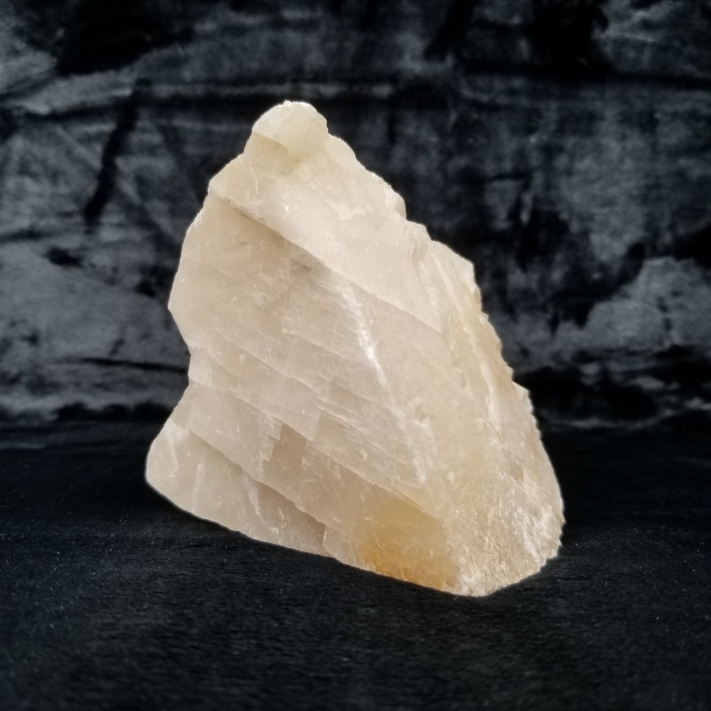 #11367 Honey Calcite block with natural angle