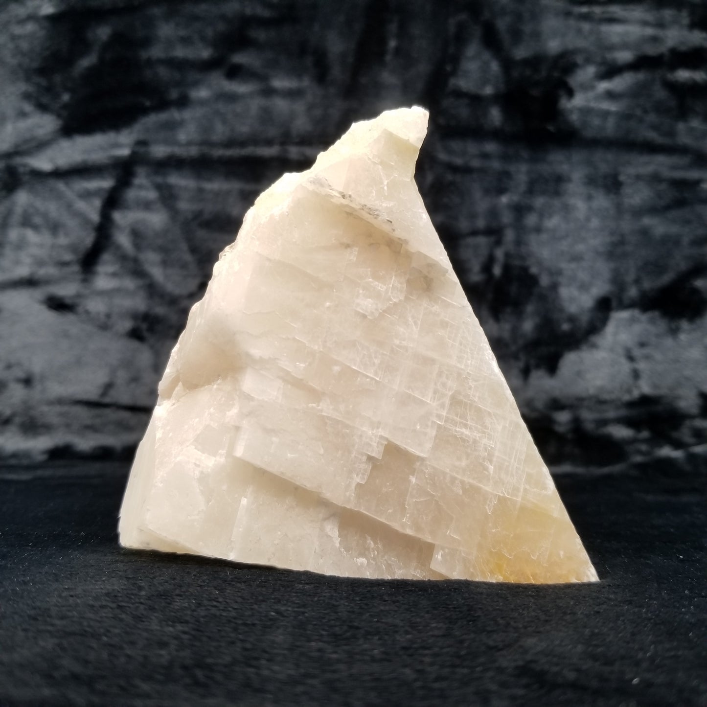 #11367 Honey Calcite block with natural angle