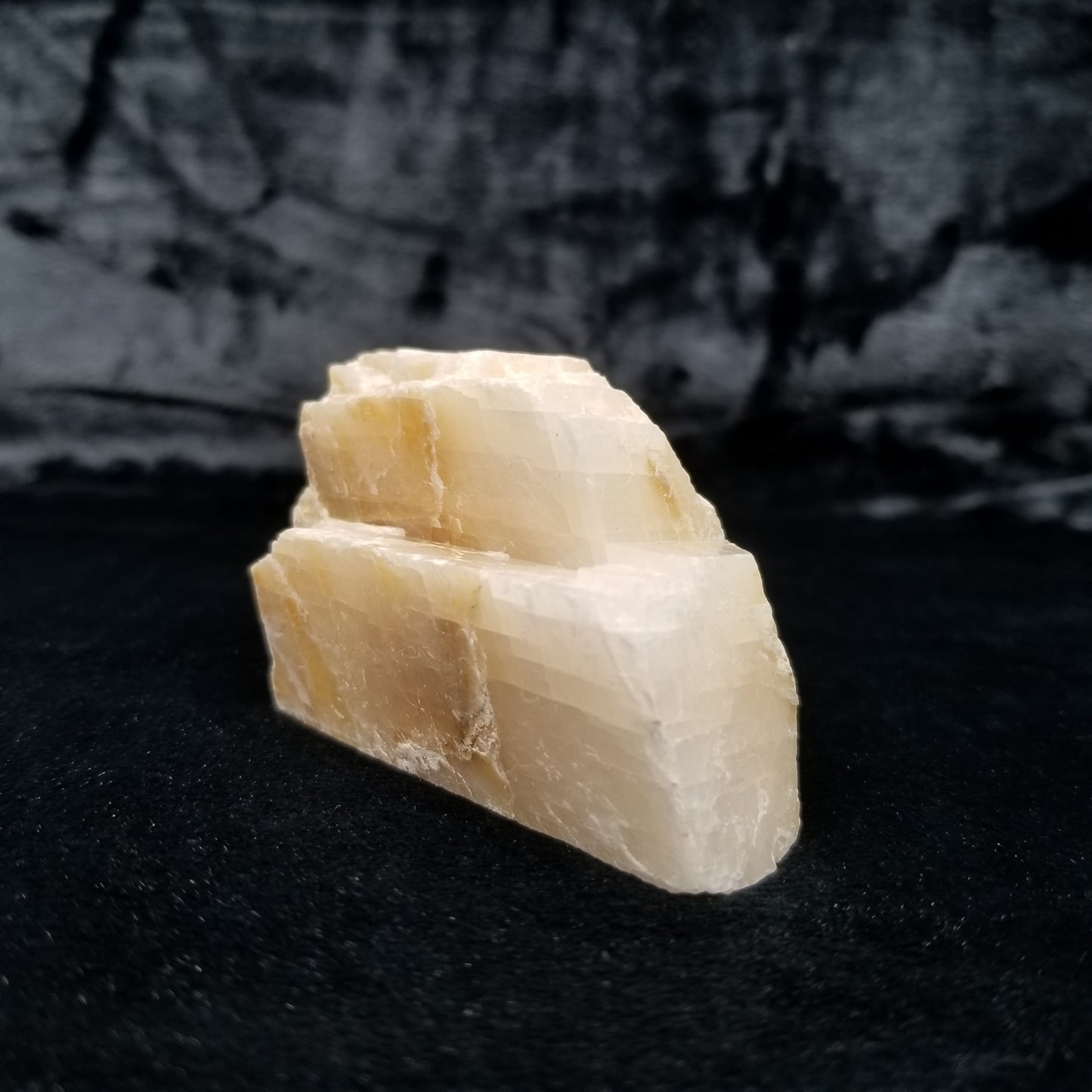 #11370 Honey Calcite block with natural angle