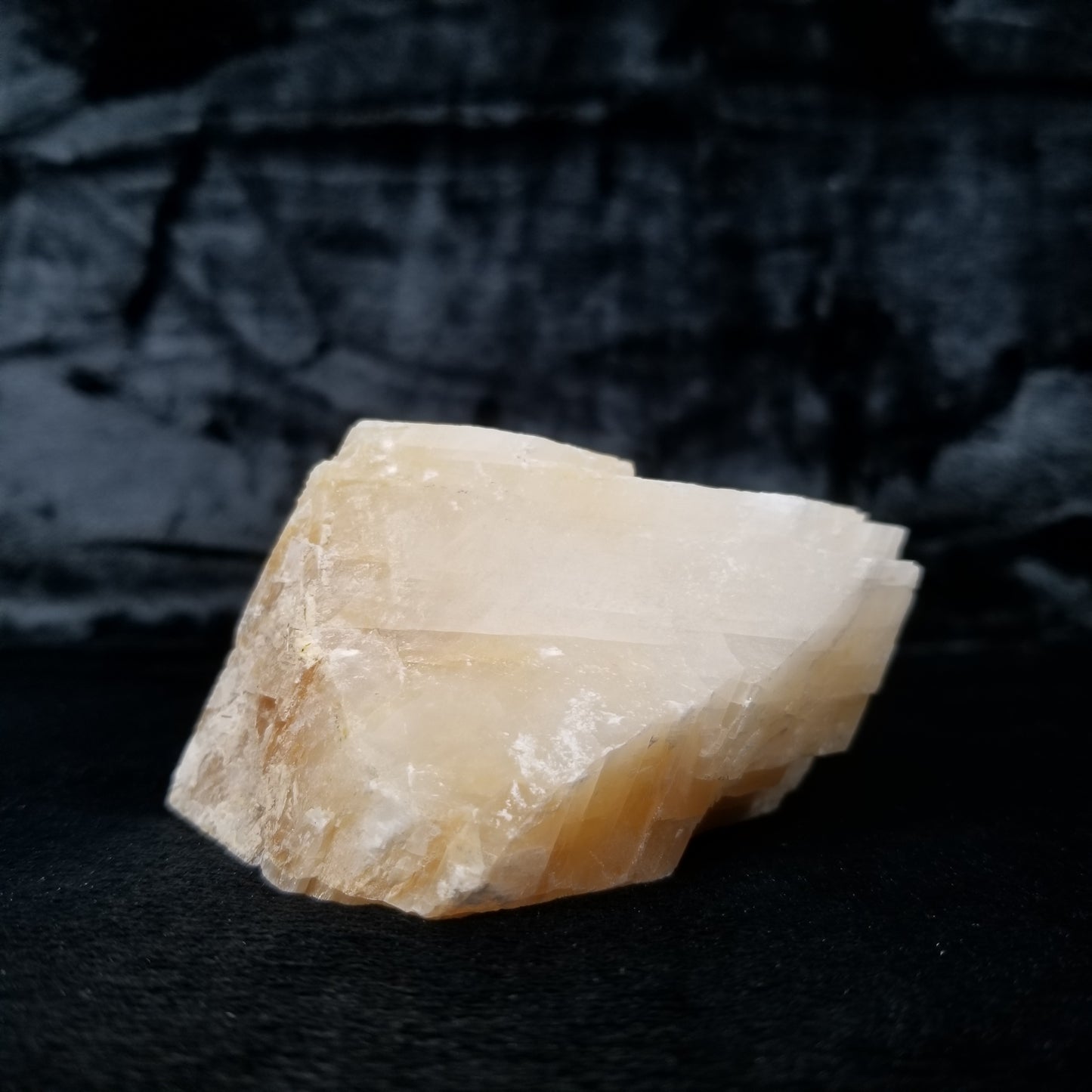 #11373 Honey Calcite block with natural angle