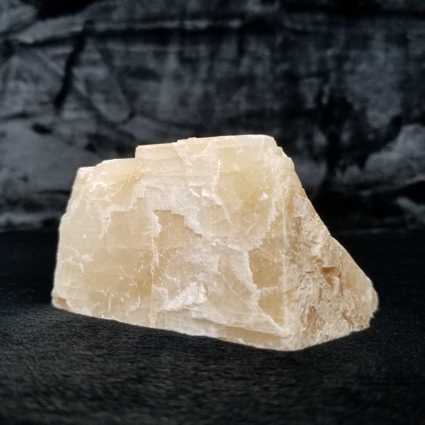 #11373 Honey Calcite block with natural angle