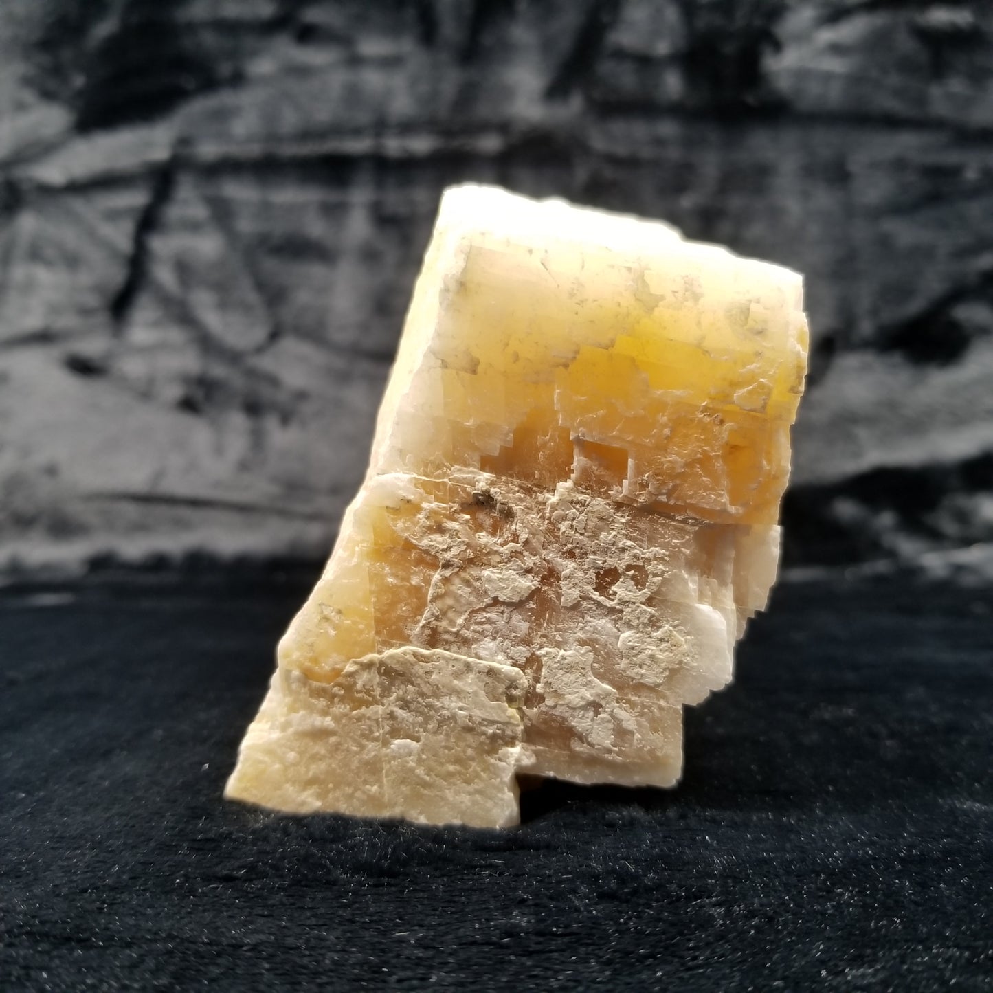 #11374 Honey Calcite block with natural angle