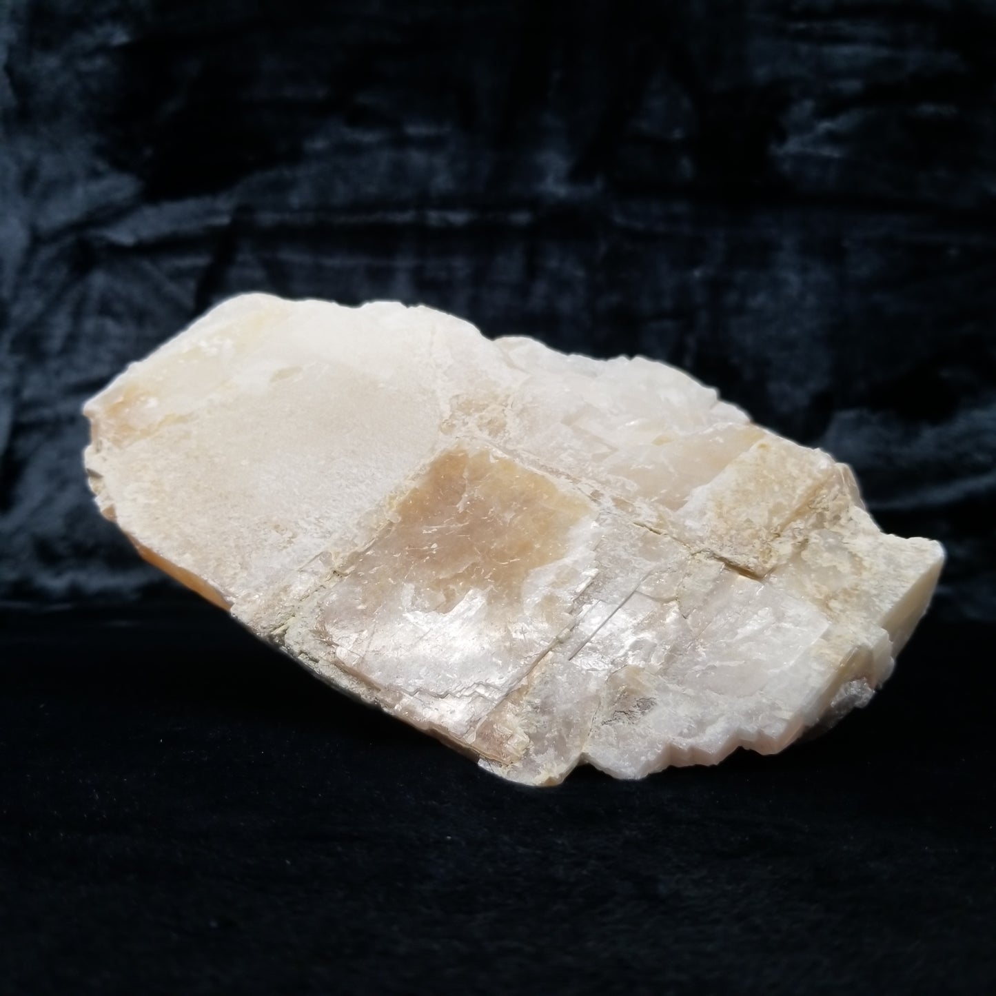 #11375 Honey Calcite block with natural angle