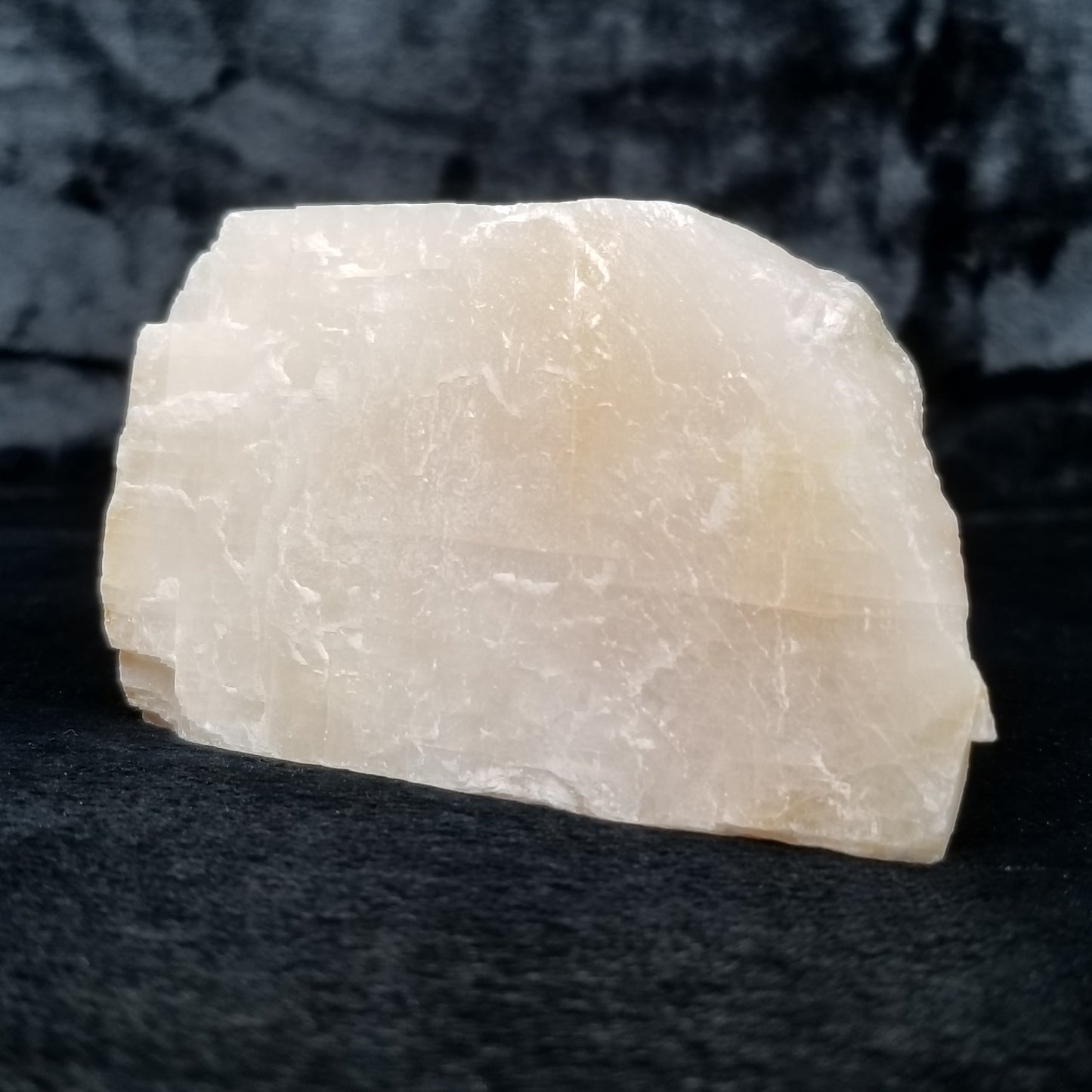 #11378 Honey Calcite block with natural angle
