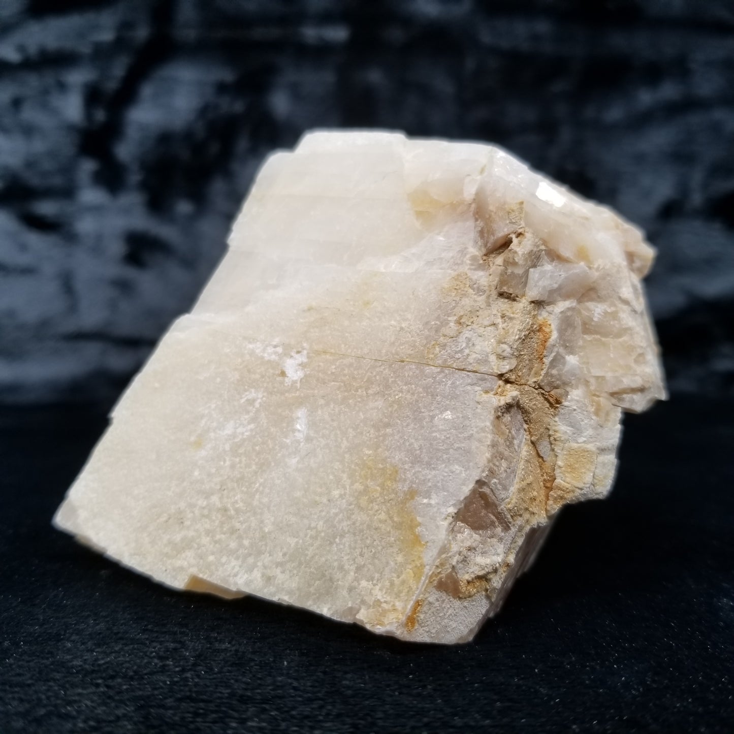 #11393 Dolomite on honey Calcite block
