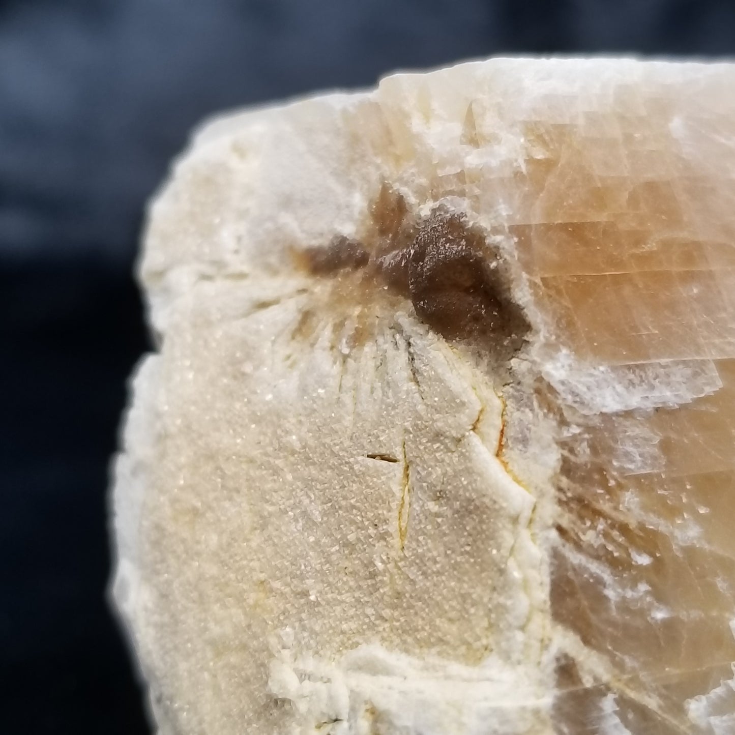 #11395 Dolomite on honey Calcite block