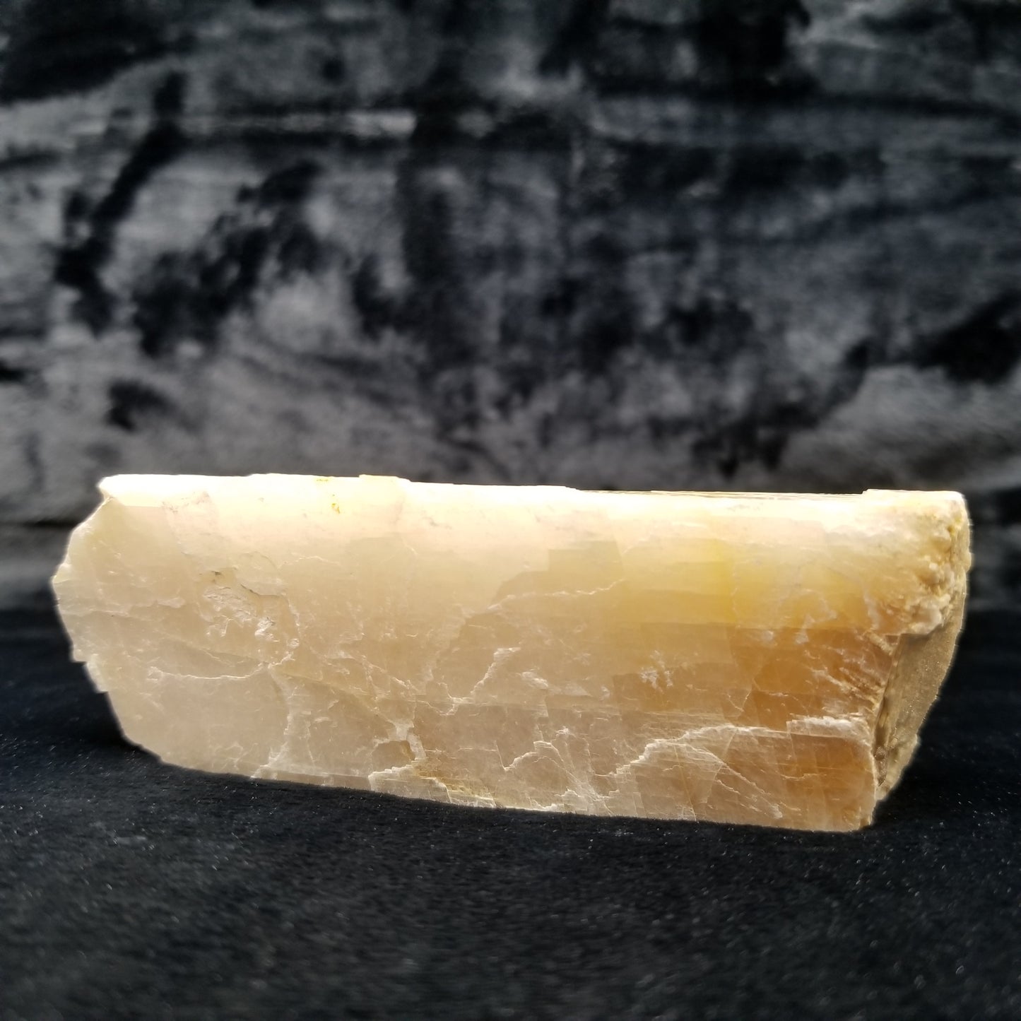 #11395 Dolomite on honey Calcite block