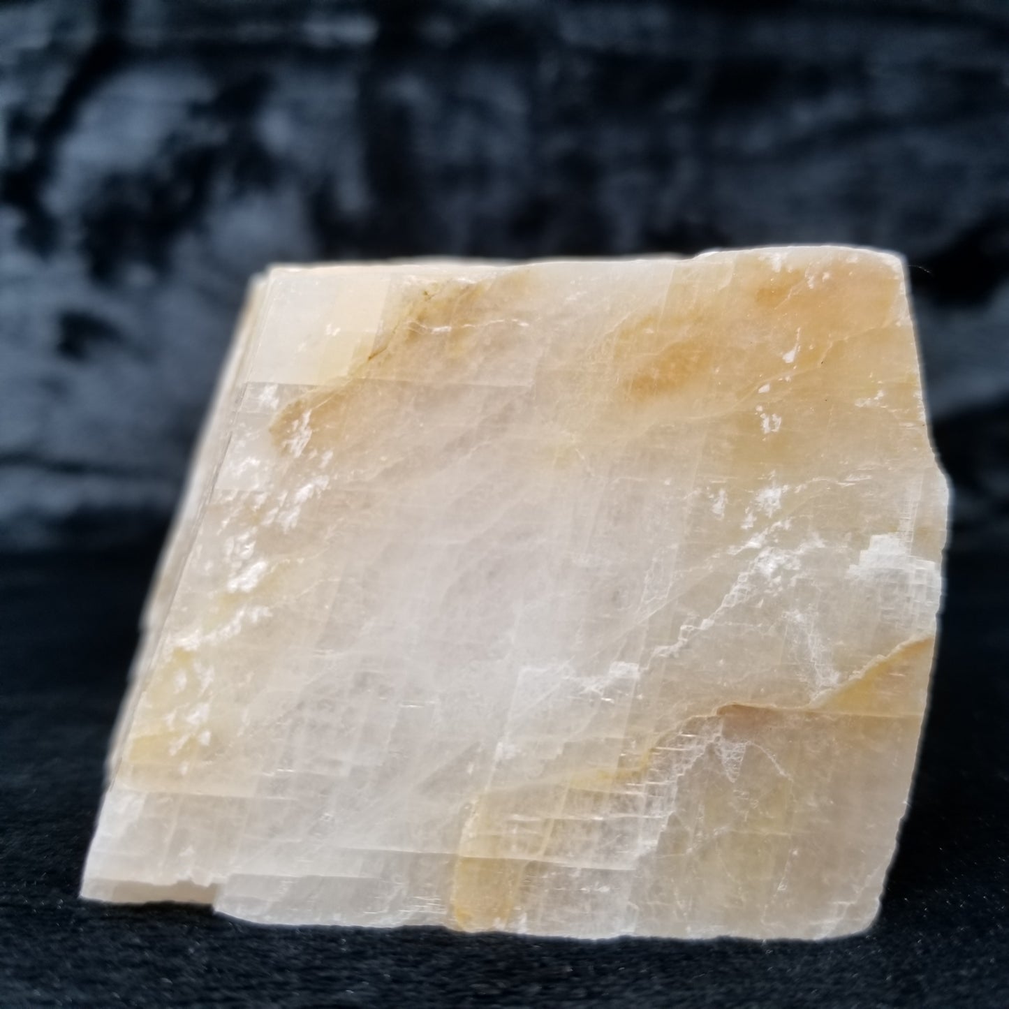 #11397 Yellow Dolomite on honey Calcite block