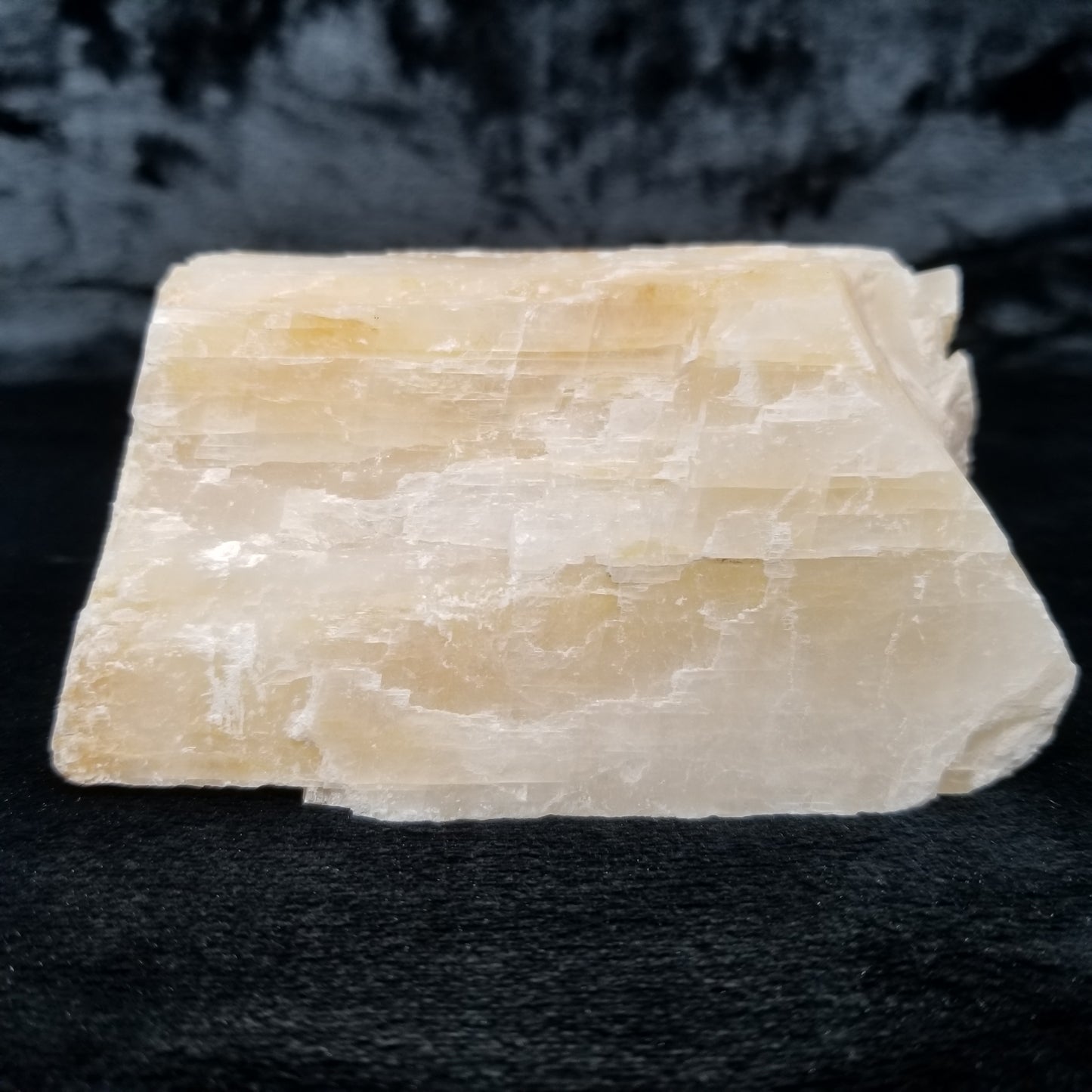 #11398 Dolomite on honey Calcite block