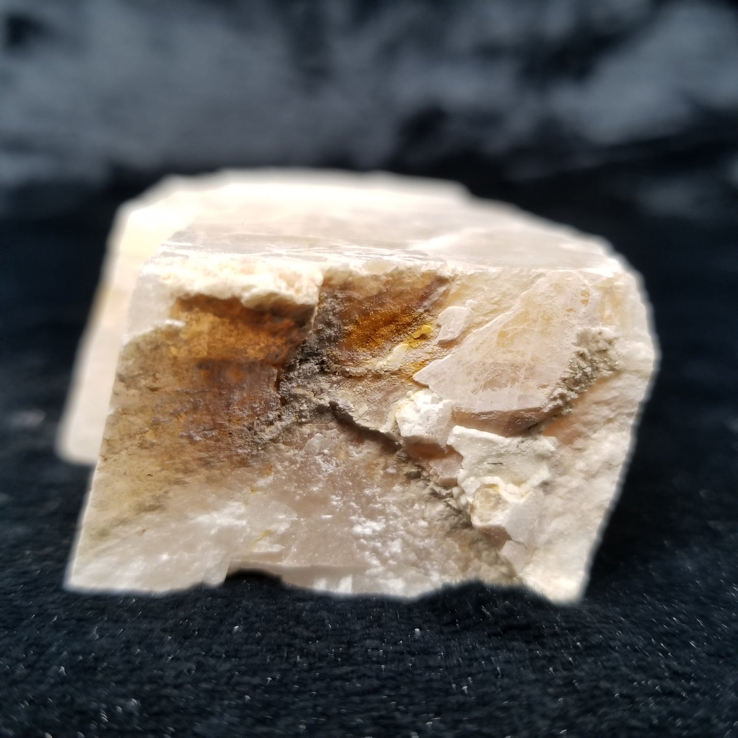 #11400 Dolomite on honey Calcite block