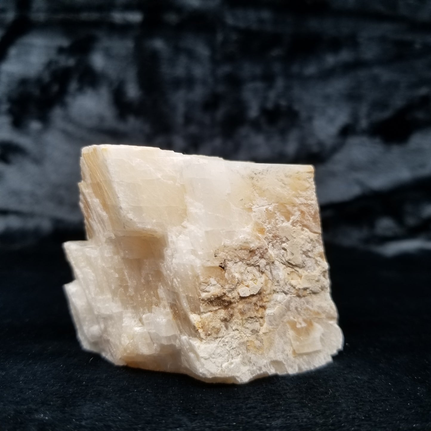 #11403 Dolomite on honey Calcite block
